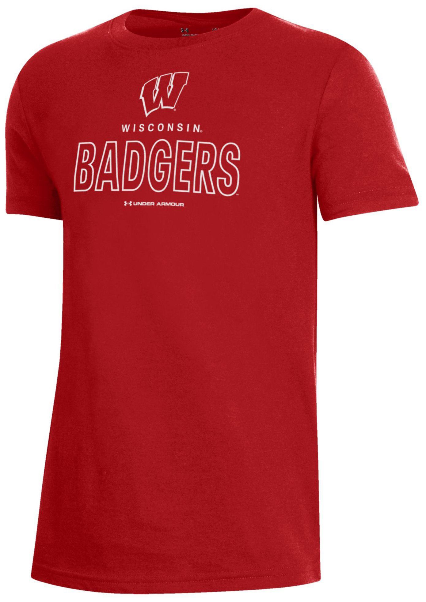 Under Armour Boys' Wisconsin Badgers Red Sideline T-Shirt