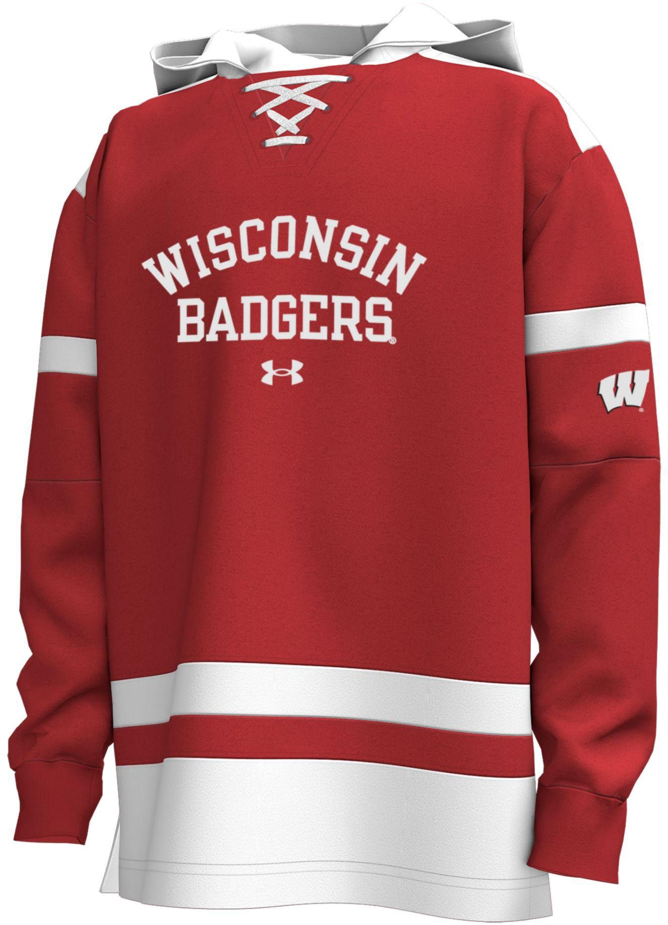 Under Armour Girls' Wisconsin Badgers Icon Hoodie