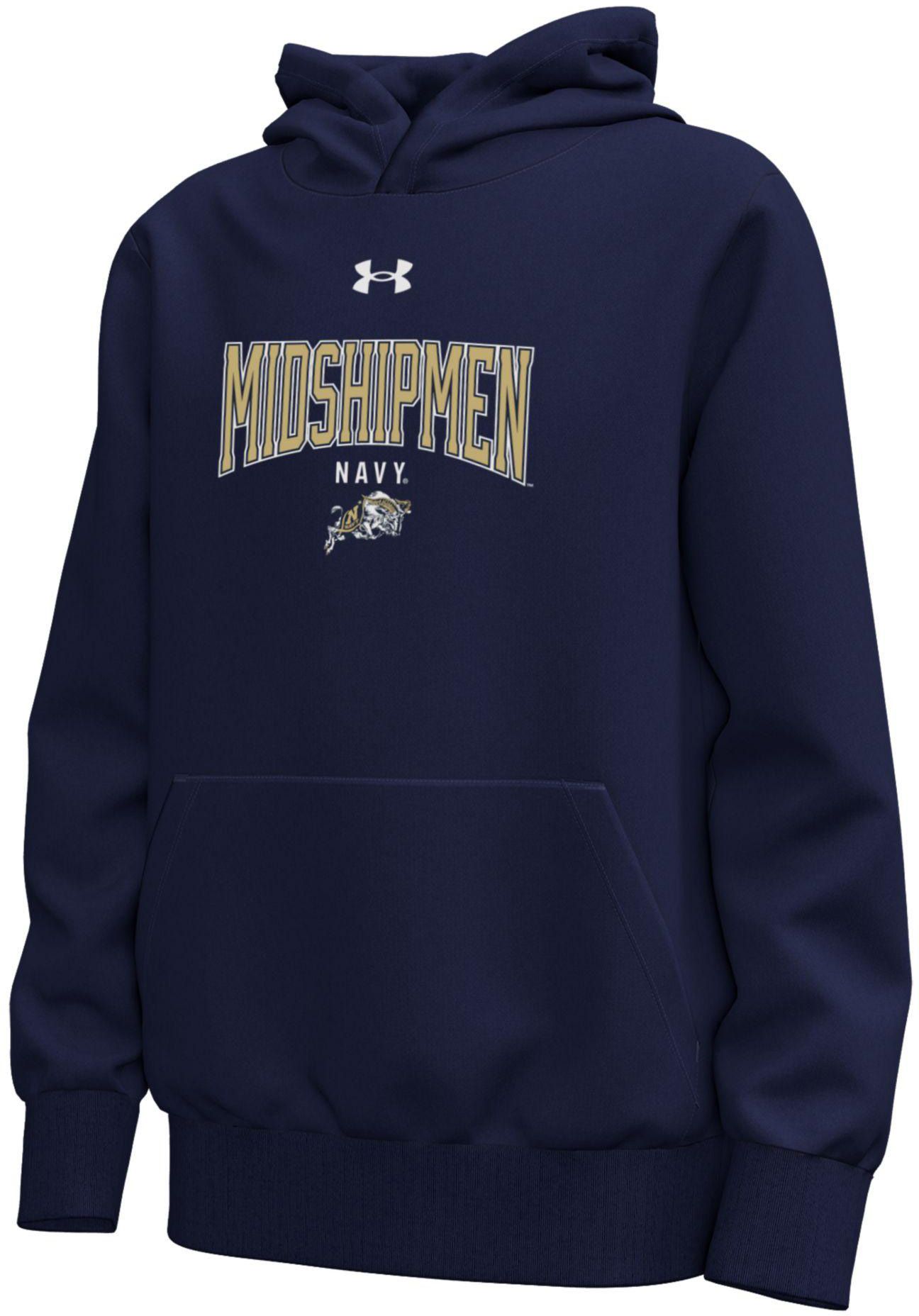Under Armour Girls' Navy Midshipmen Icon Hoodie