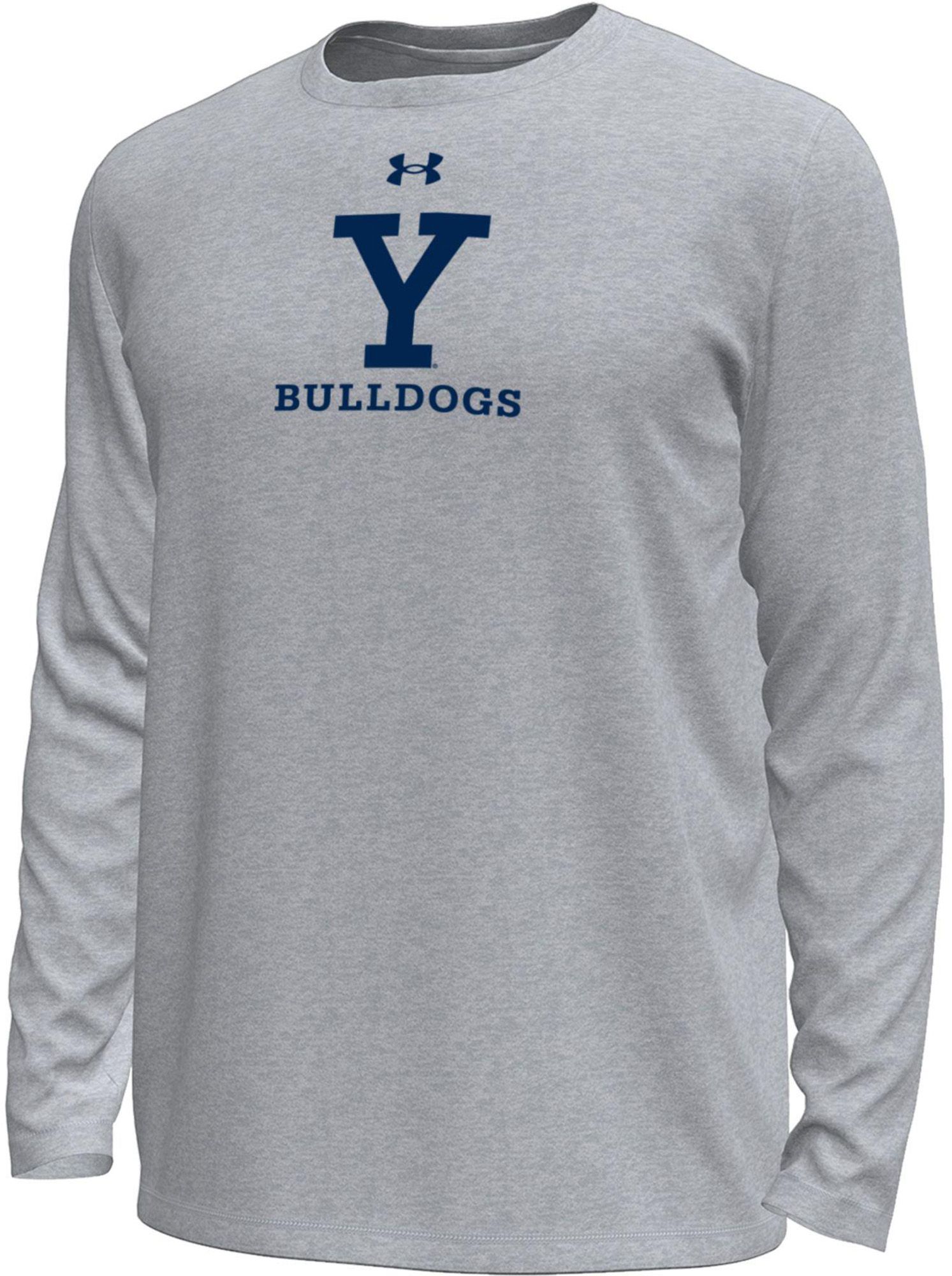 Under Armour Men's Yale Bulldogs Grey Tech Long Sleeve Shirt