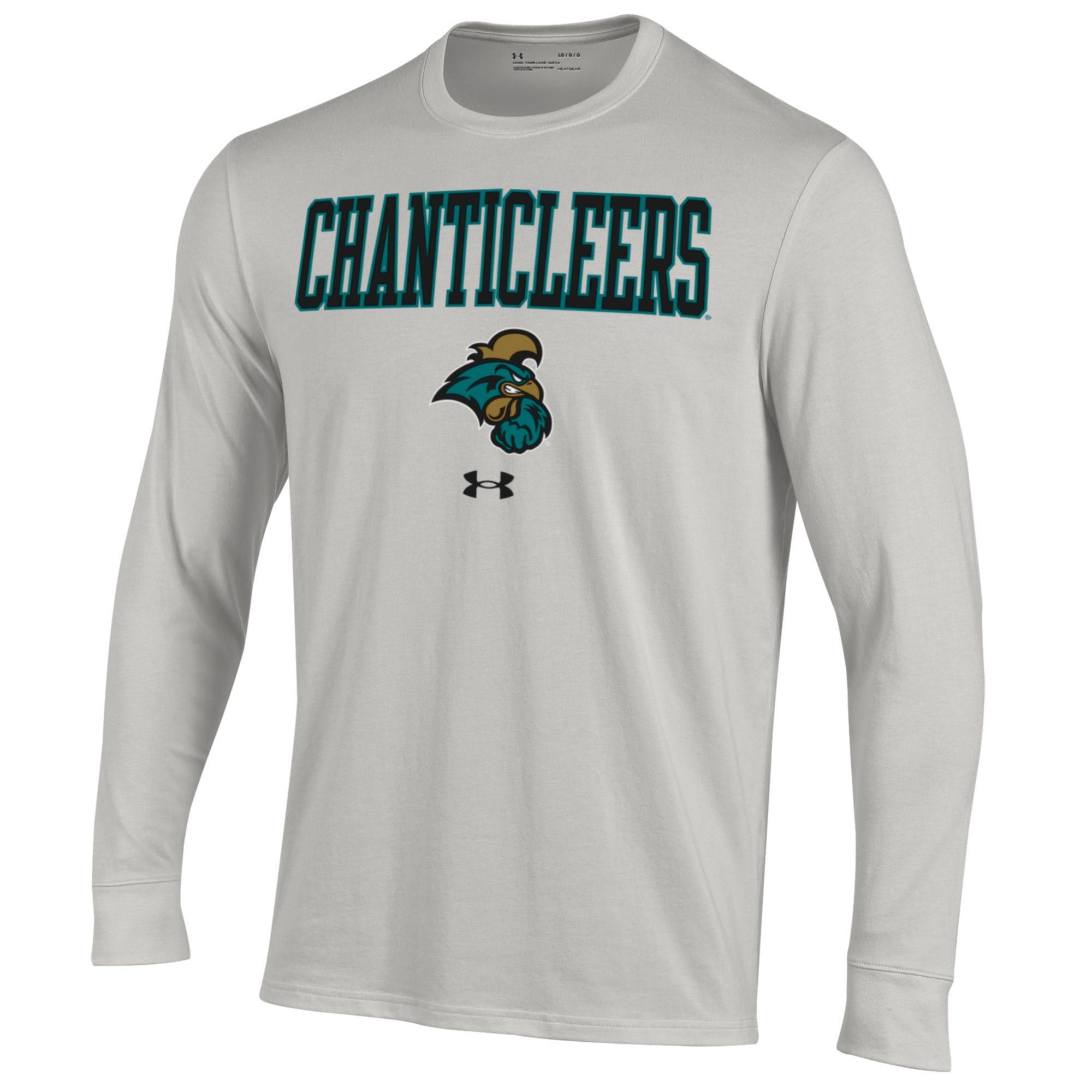 Under Armour Men's Coastal Carolina Chanticleers Performance Cotton Long Sleeve Grey Shirt