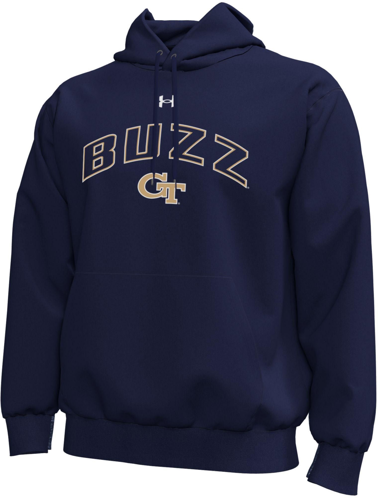 Under Armour Men's Georgia Tech Yellow Jackets Navy Icon Fleece Hoodie