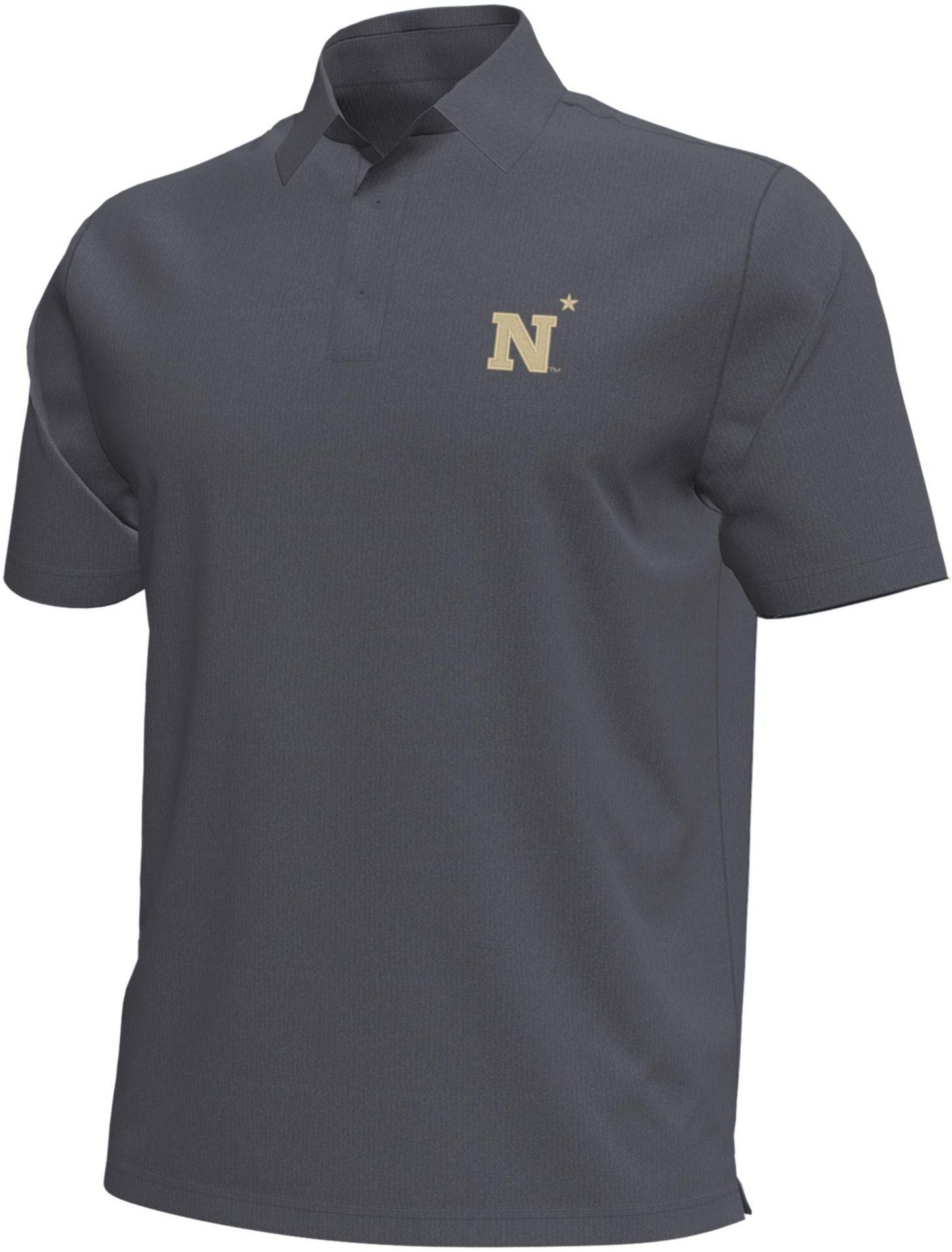 Under Armour Men's Navy Midshipmen N Star Polo, XXL, Gray