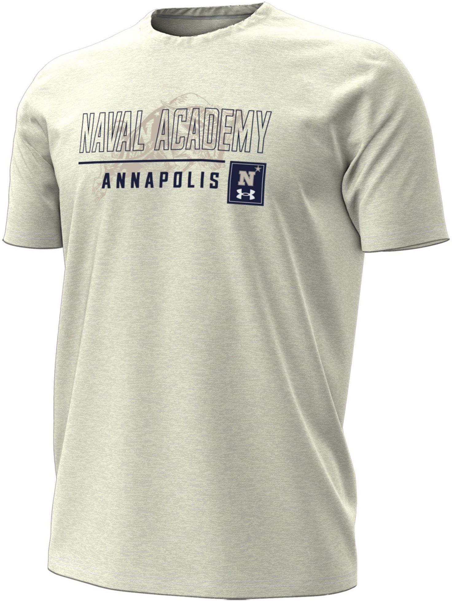 Under Armour Men's Navy Midshipmen Wordmark Cotton T-Shirt