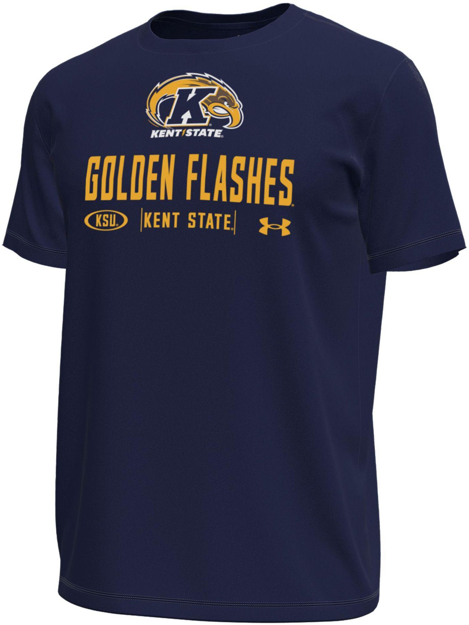 Under Armour Men's Kent State Golden Flashes Navy Tech Stretch T-Shirt