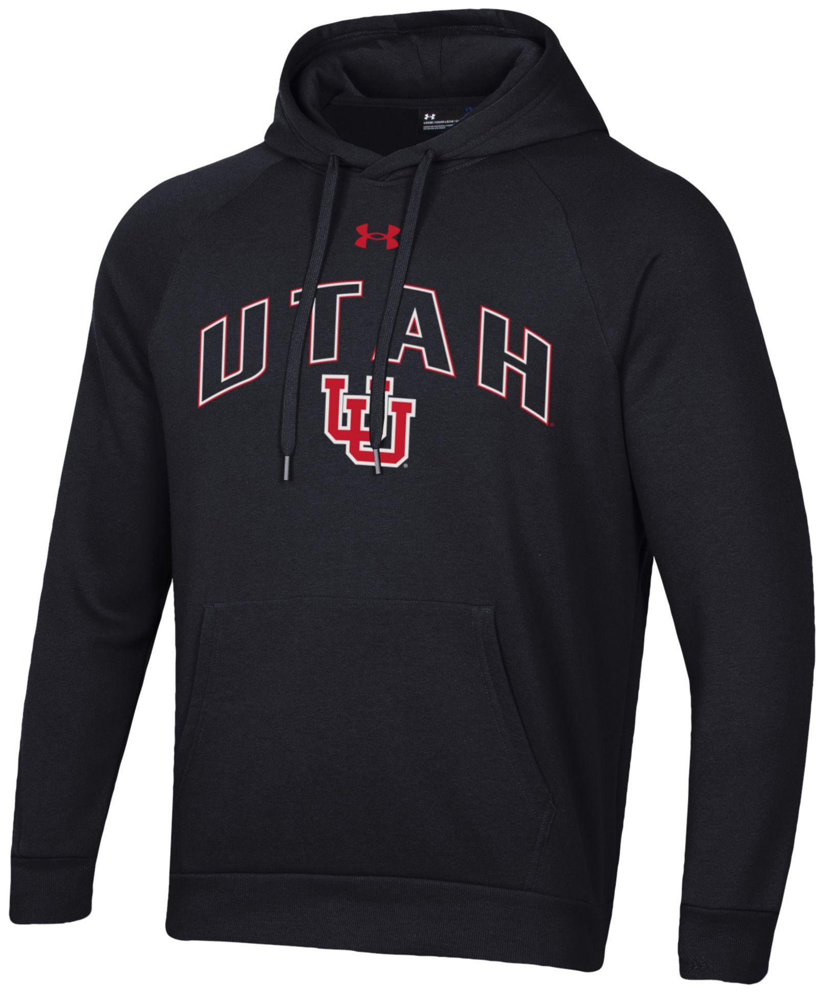 Under Armour Men's Utah Utes Black Icon Fleece Hoodie