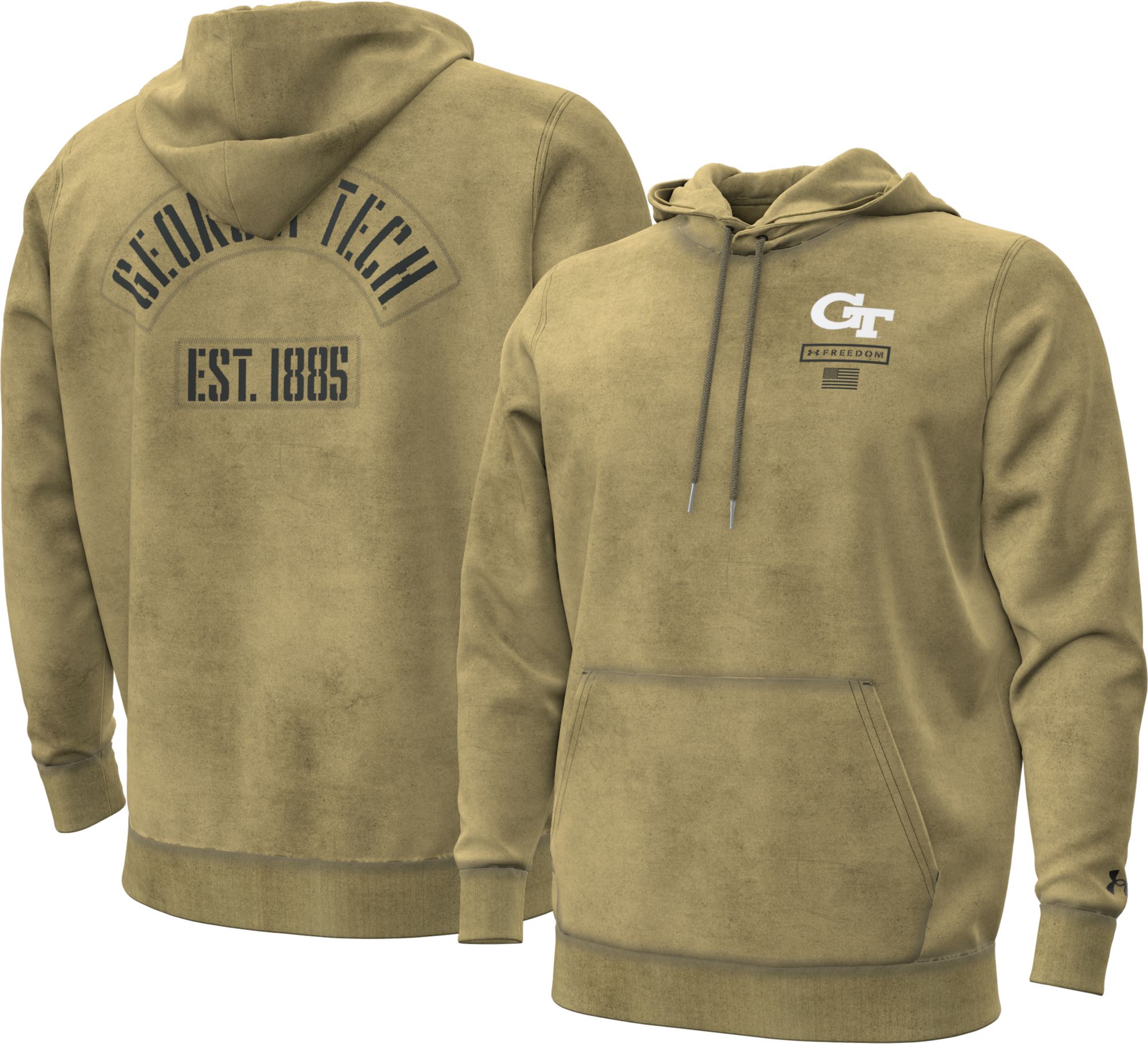 Under Armour Men's Georgia Tech Yellow Jackets 2026 Freedom Icon Pullover Hoodie