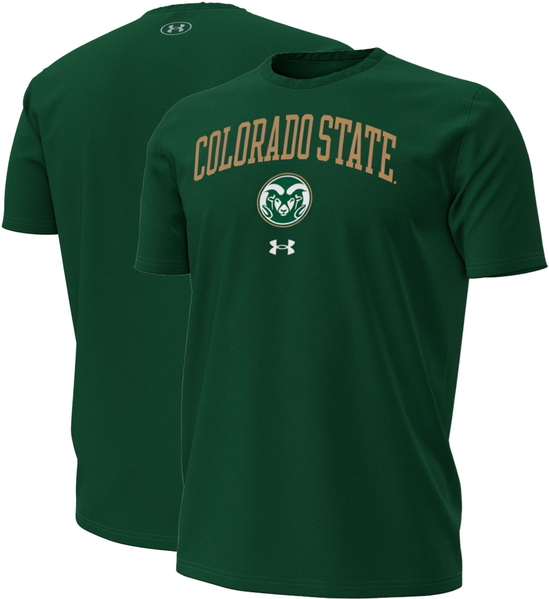 Under Armour Men's Colorado State Rams Performance Cotton Green T-Shirt