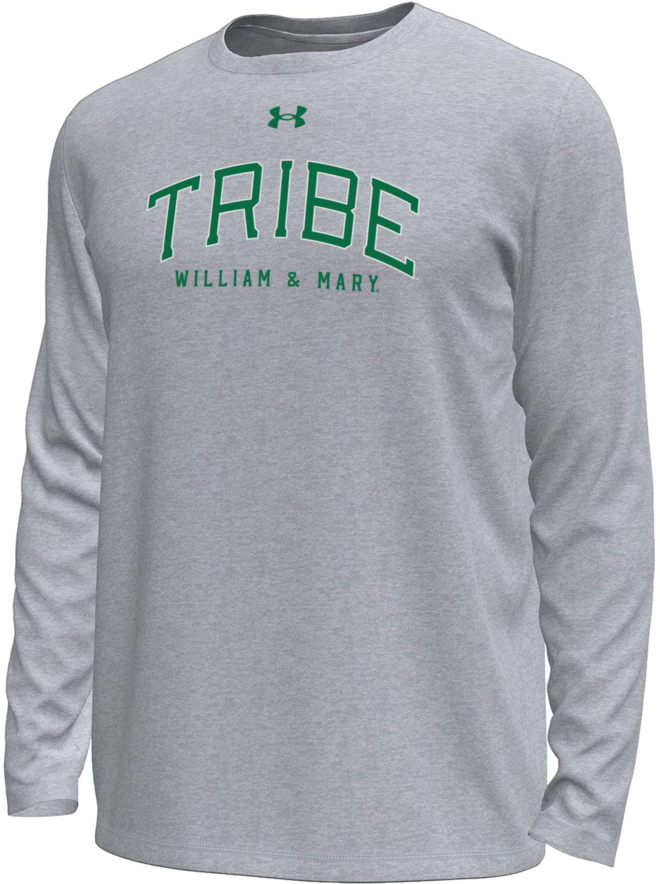 Under Armour Men's William &amp; Mary Tribe Grey Tech Long Sleeve Shirt