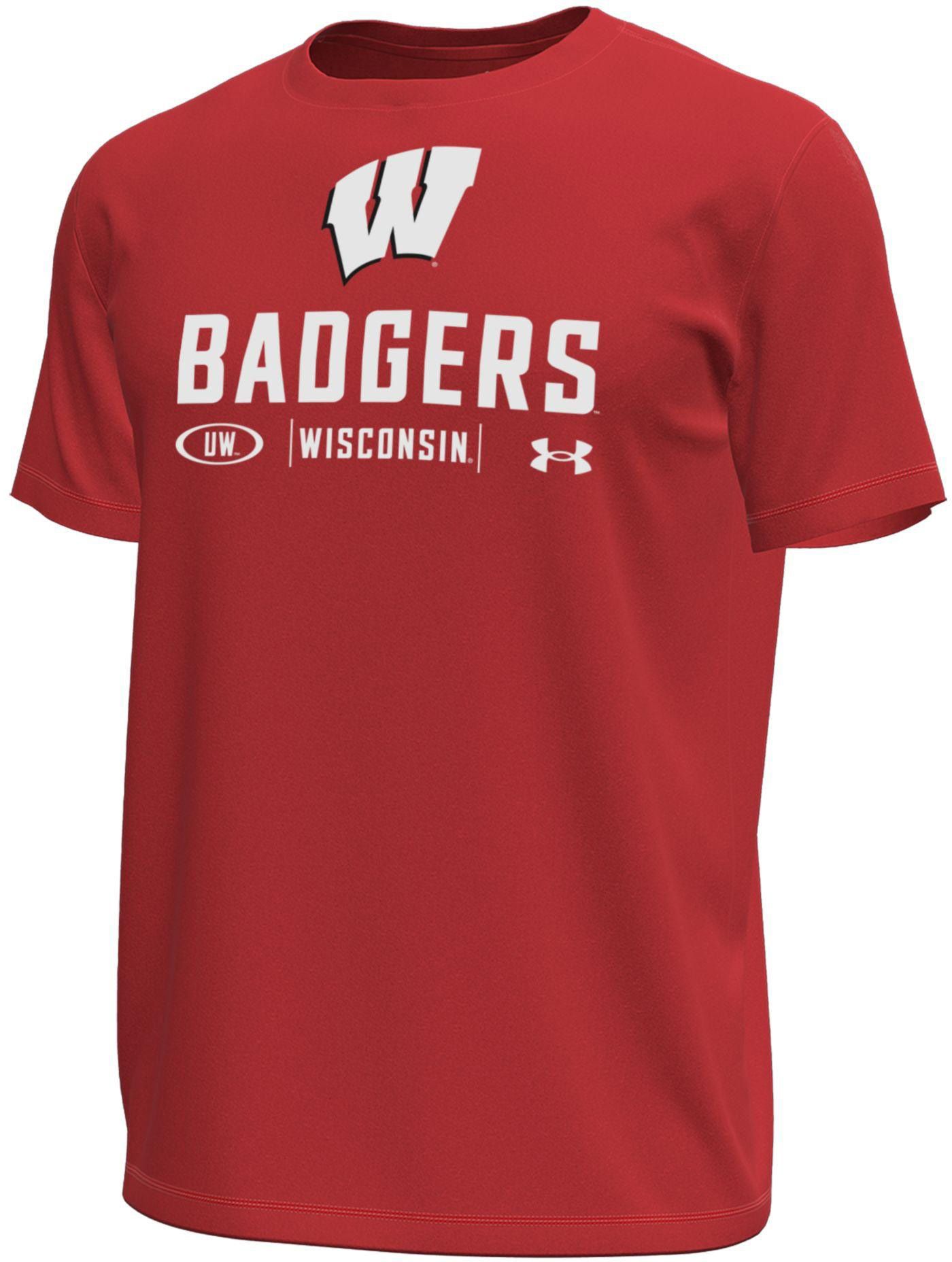 Under Armour Men's Wisconsin Badgers Red Tech Stretch T-Shirt