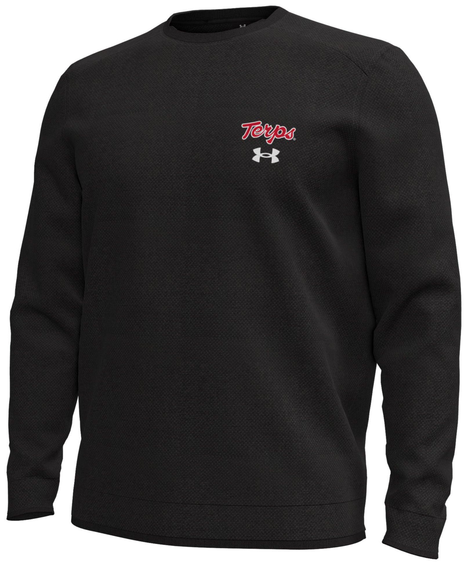 Under Armour Men's Maryland Terrapins Black Coach Locksley Crewneck Sweatshirt