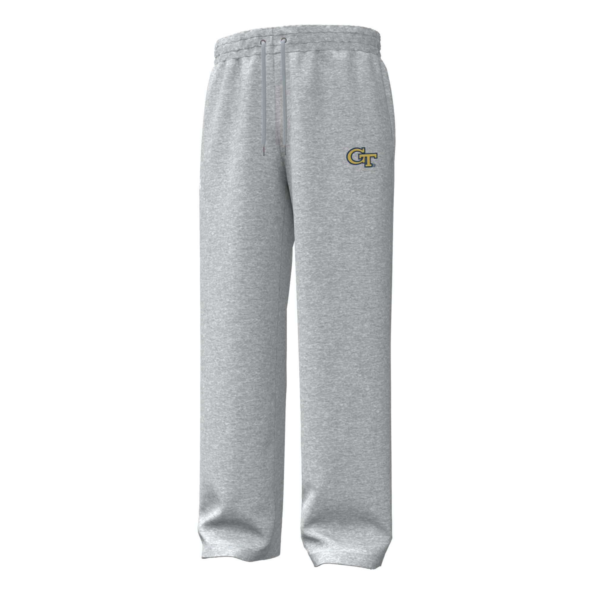 Under Armour Men's Georgia Tech Yellow Jackets Grey Icon Fleece Pants