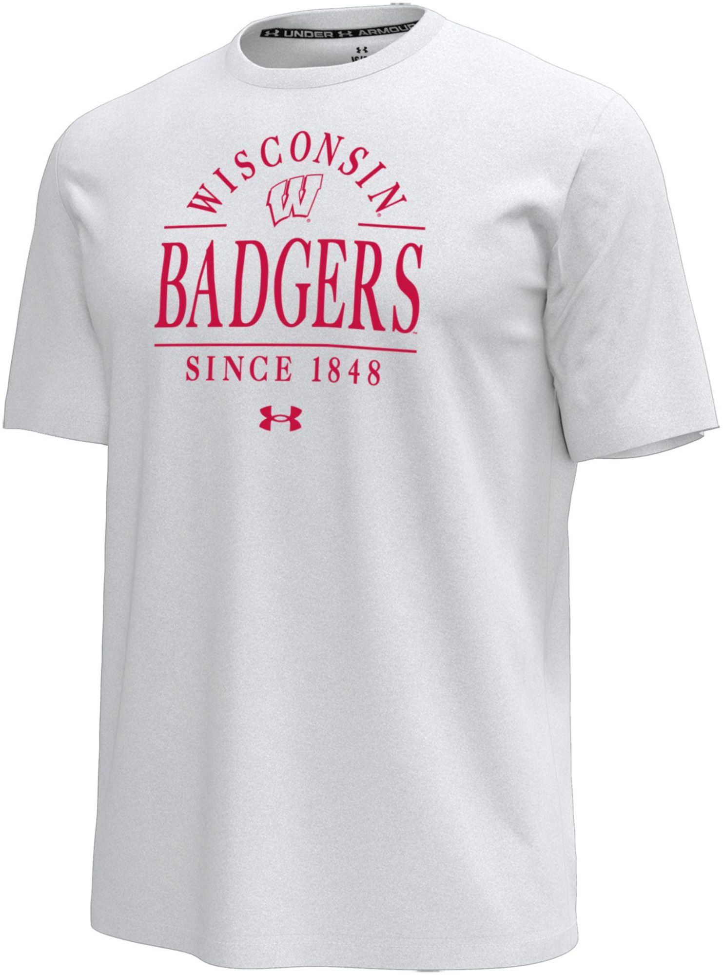 Under Armour Men's Wisconsin Badgers White Icon T-Shirt