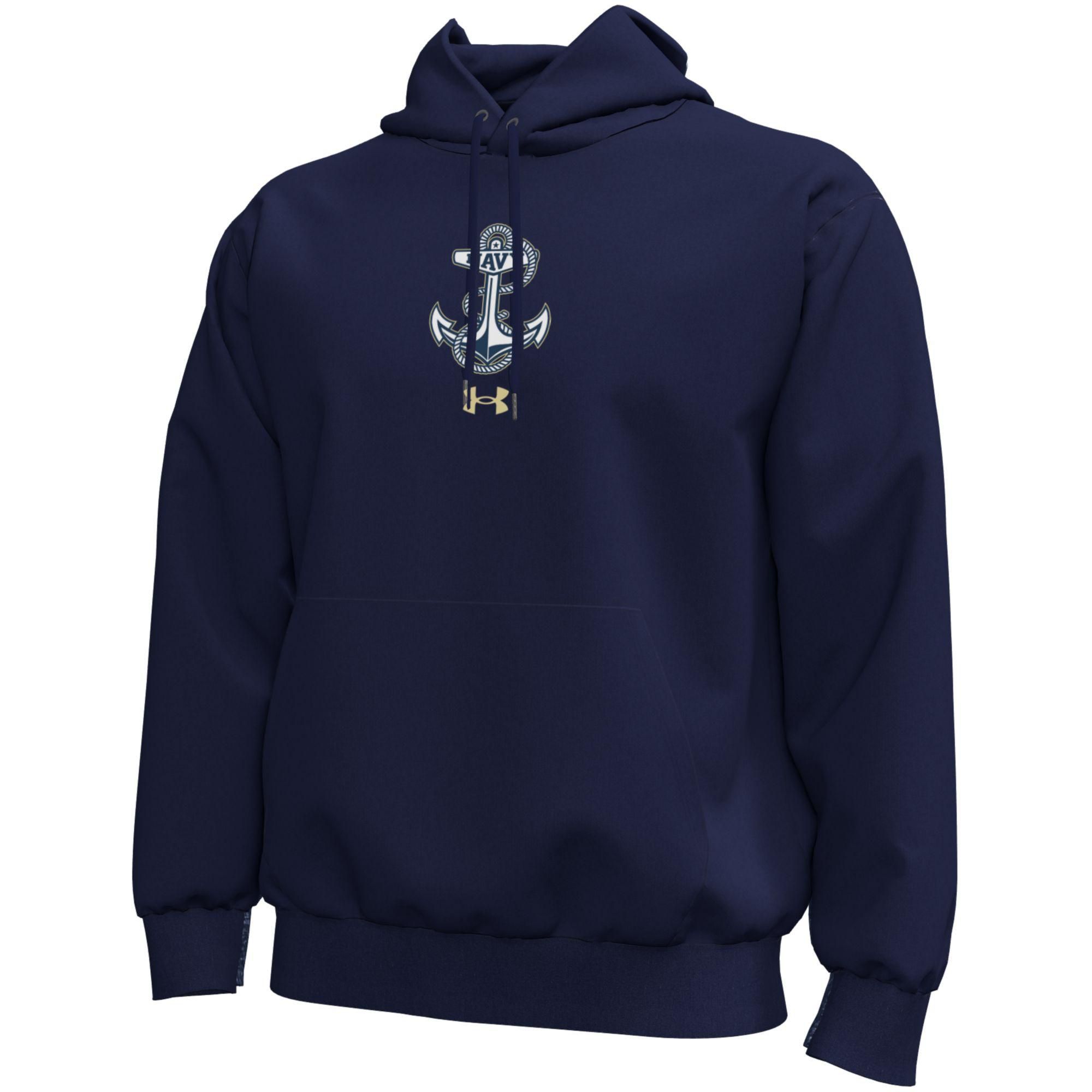 Under Armour Men's Navy Midshipmen Blue Icon Fleece Hoodie