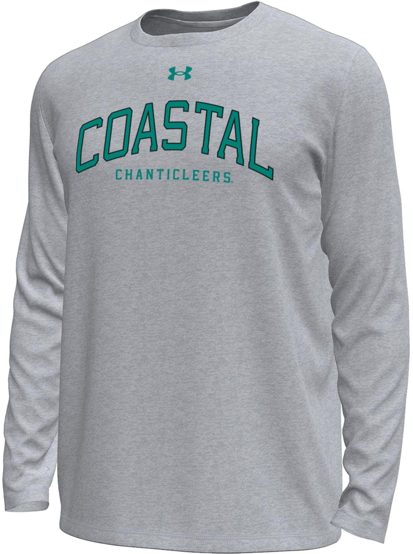 Under Armour Men's Coastal Carolina Chanticleers Grey Tech Long Sleeve Shirt