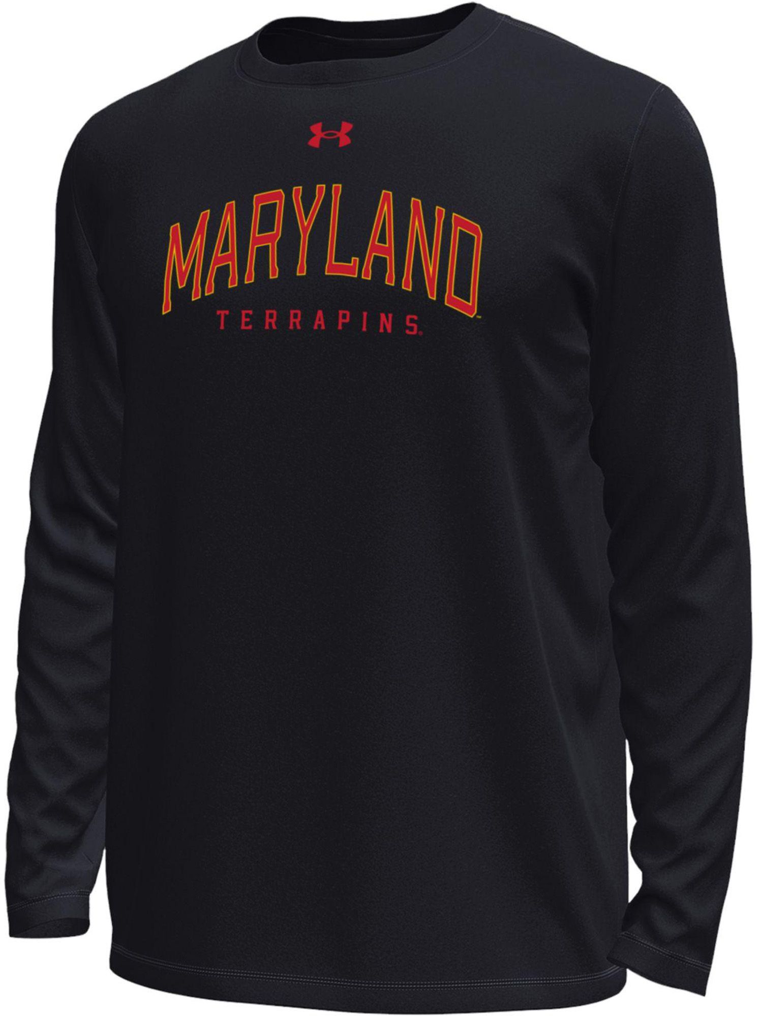 Under Armour Men's Maryland Terrapins Black Tech Long Sleeve Shirt