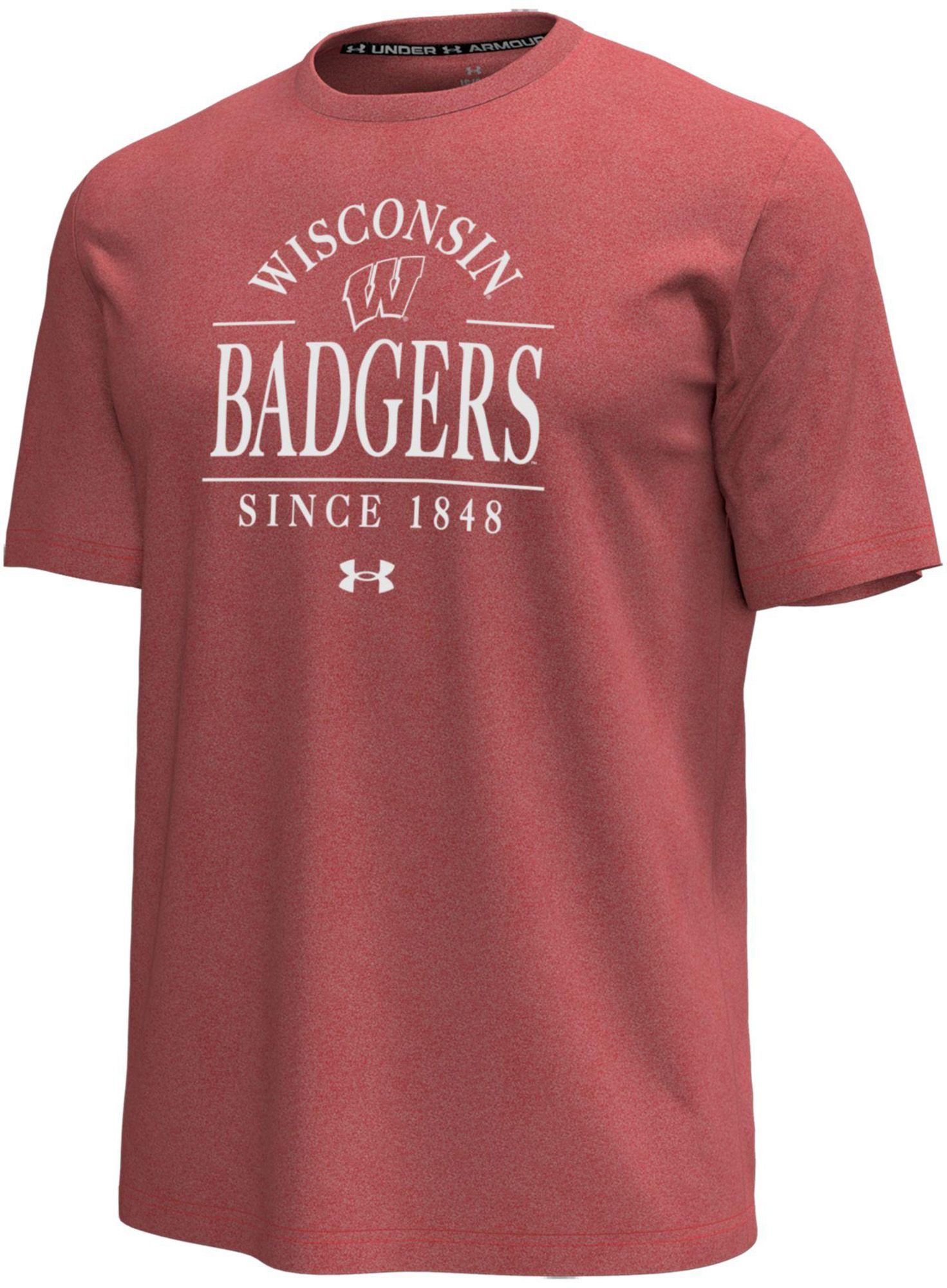 Under Armour Men's Wisconsin Badgers Red Icon T-Shirt