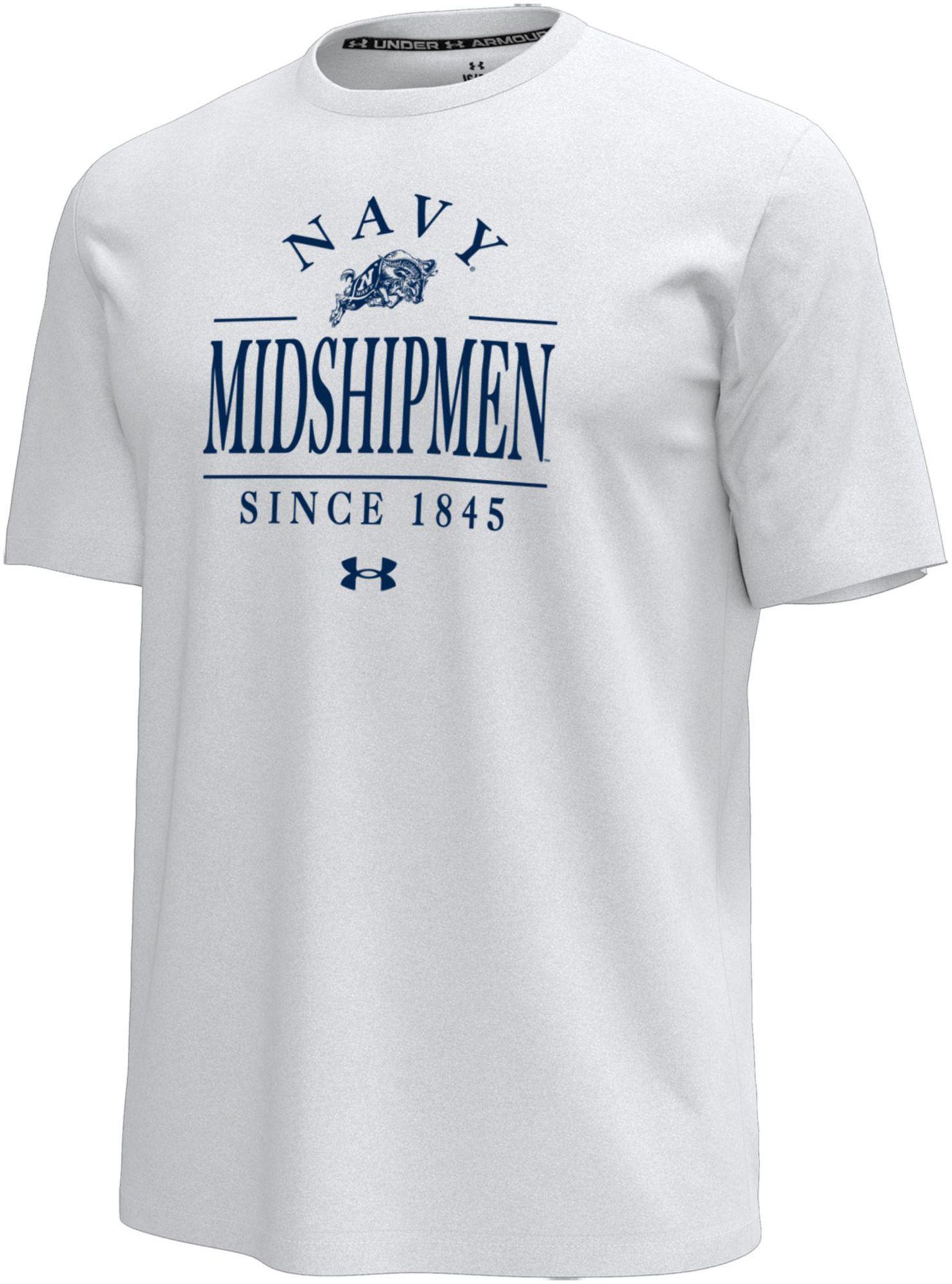 Under Armour Men's Navy Midshipmen White Icon T-Shirt