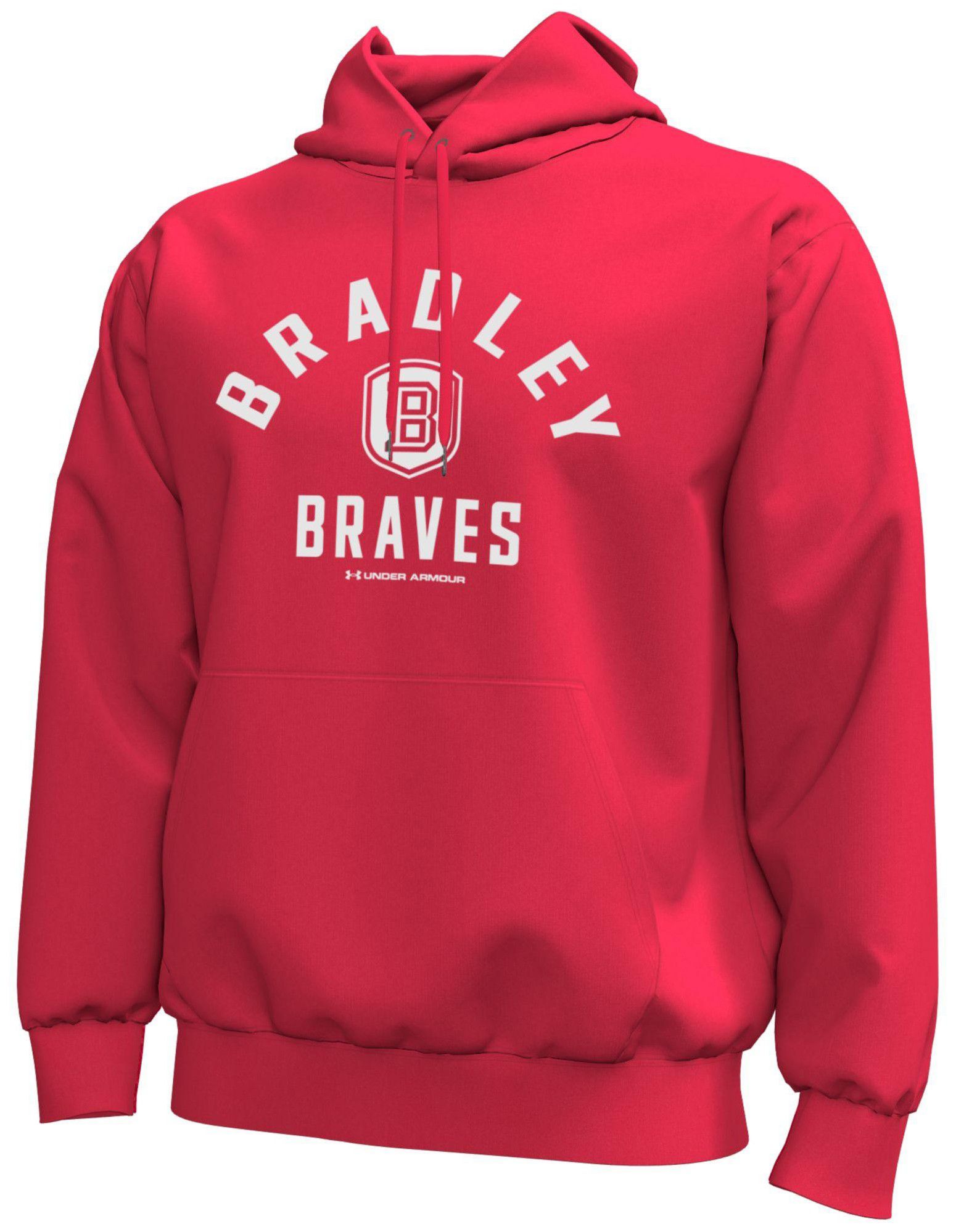 Under Armour Men's Bradley Braves Red Icon Fleece Hoodie