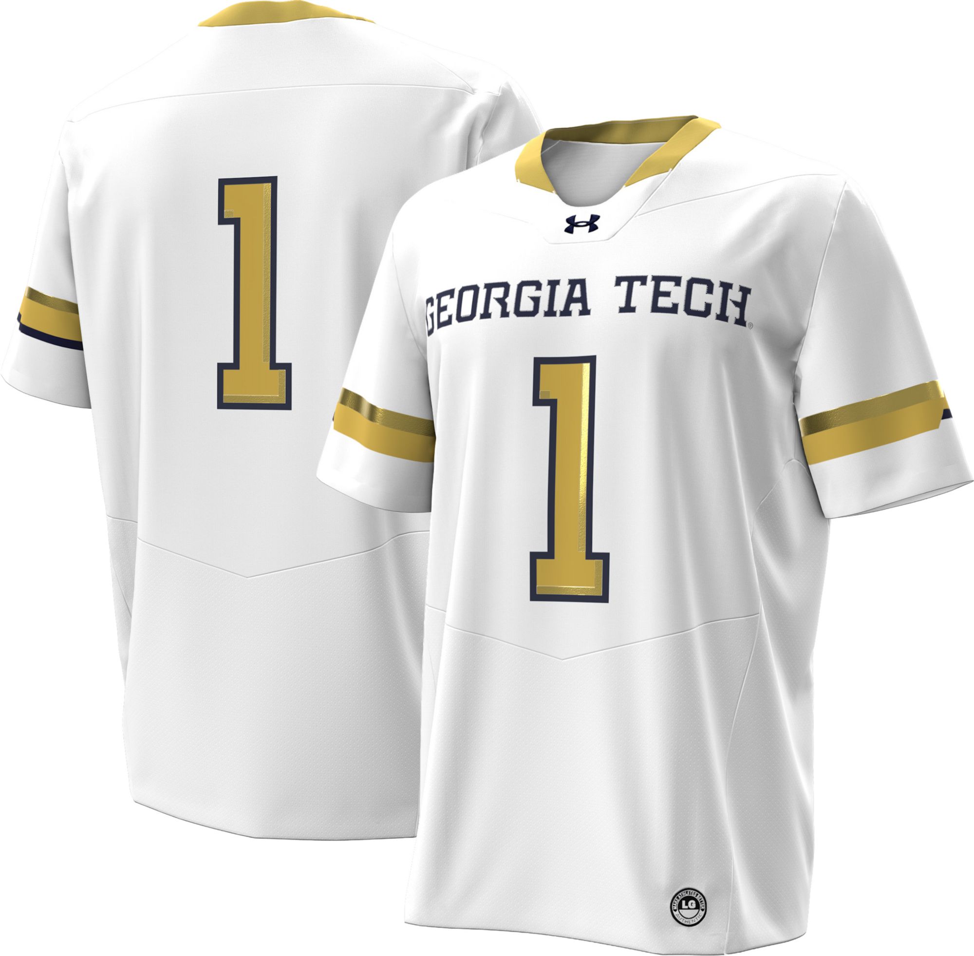Under Armour Men's Georgia Tech Yellow Jackets White Football Jersey
