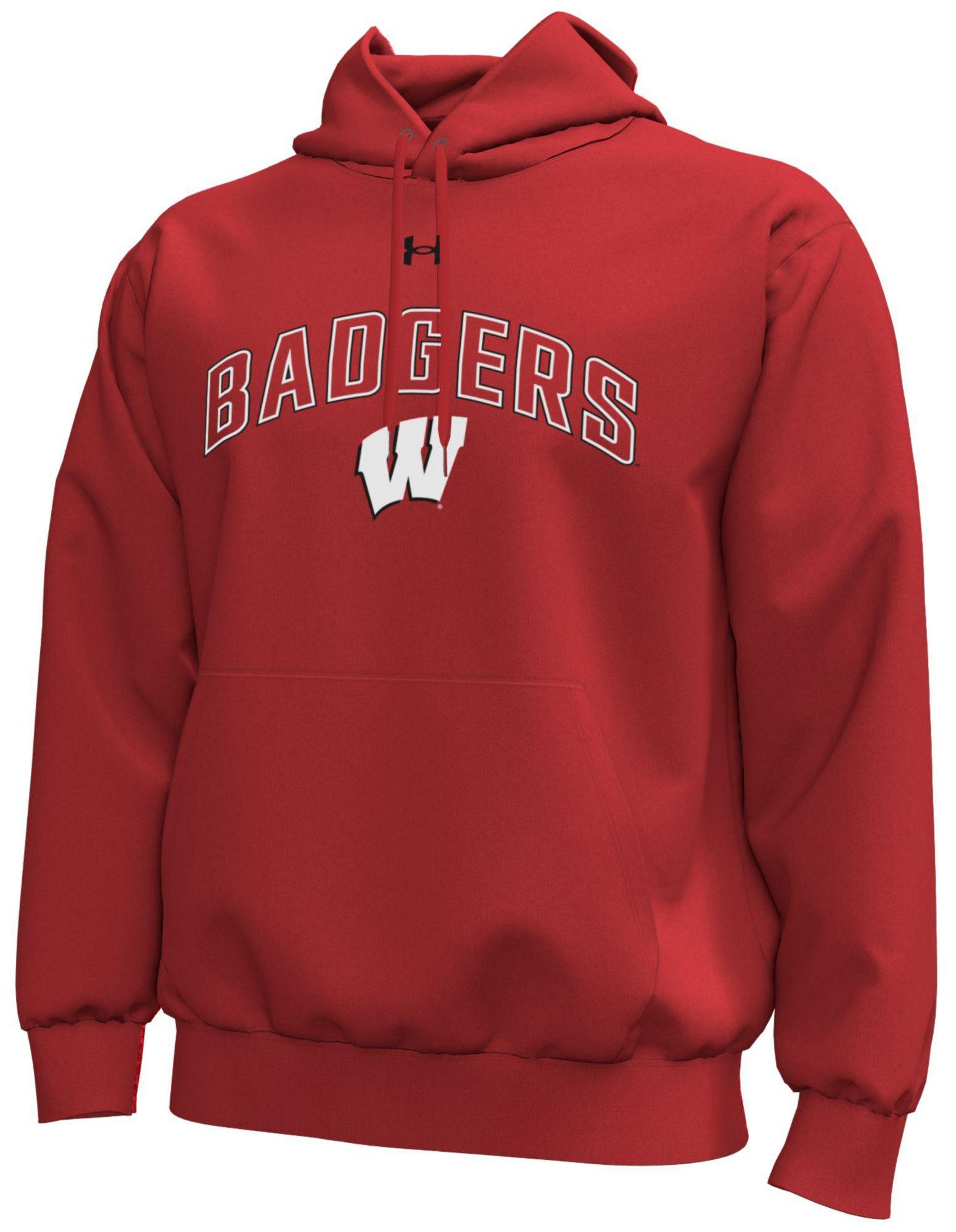 Under Armour Men's Wisconsin Badgers Red Icon Hoodie