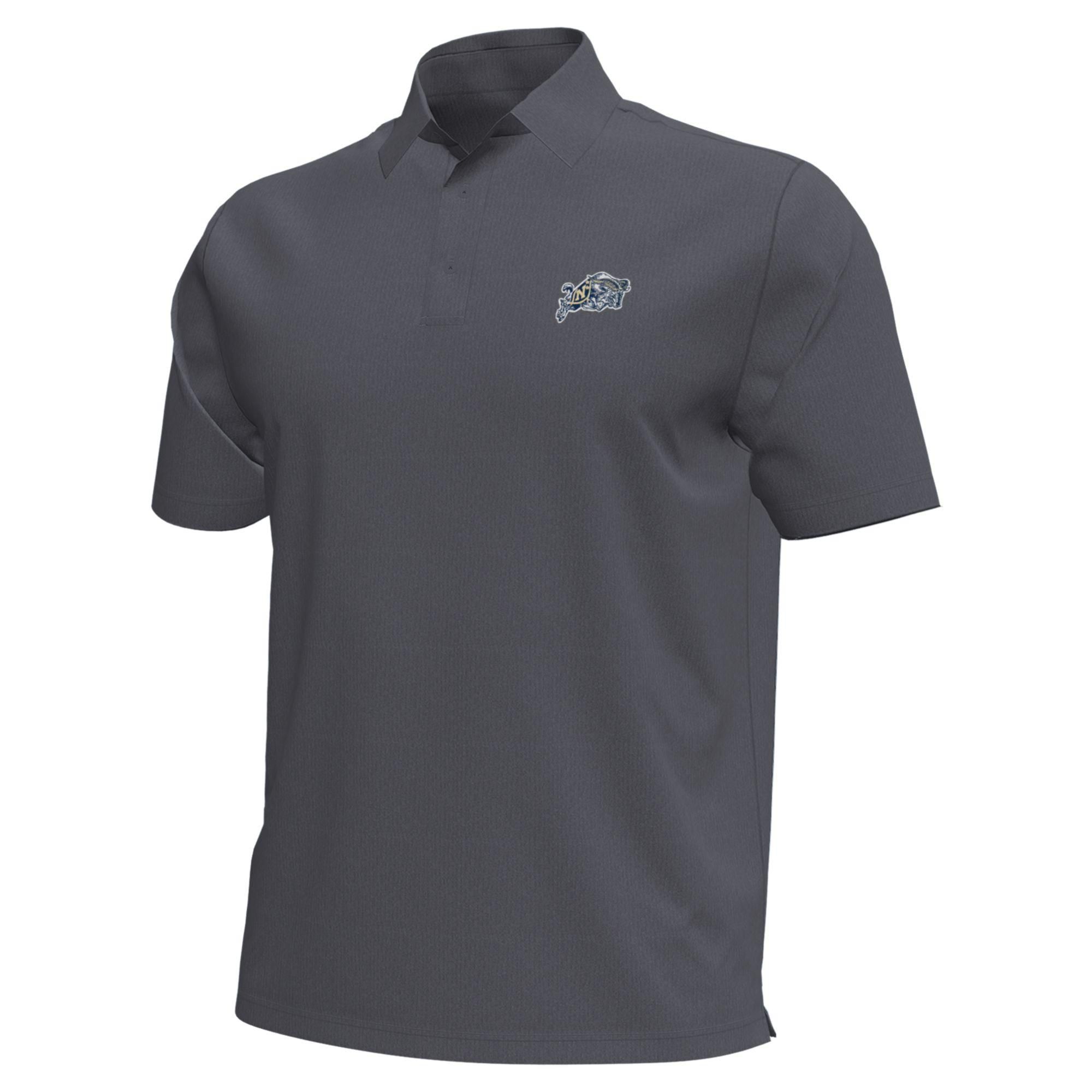 Under Armour Men's Navy Midshipmen Grey Aura Solid Polo