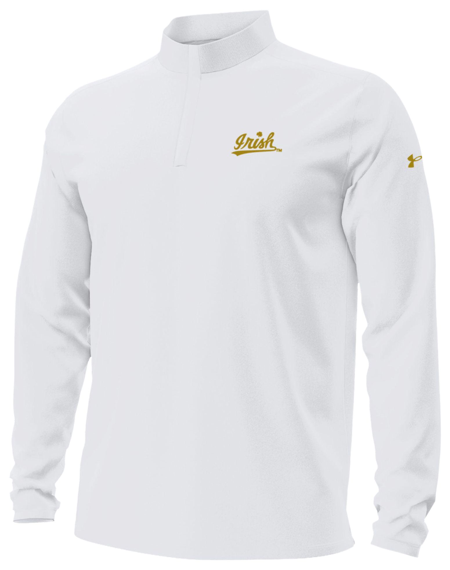 Under Armour Men's Notre Dame Fighting Irish White Coach Freeman 1/4 Zip Jacket