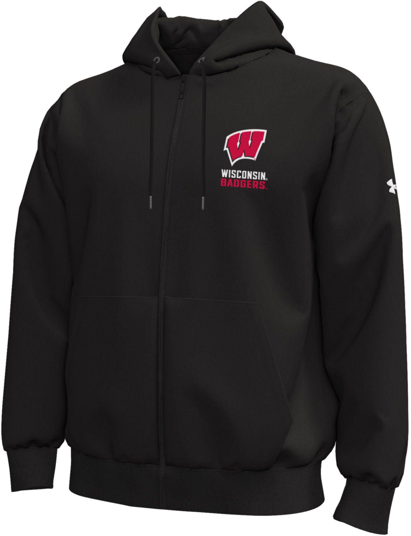Under Armour Men's Wisconsin Badgers Icon Fleece Full-Zip Hoodie