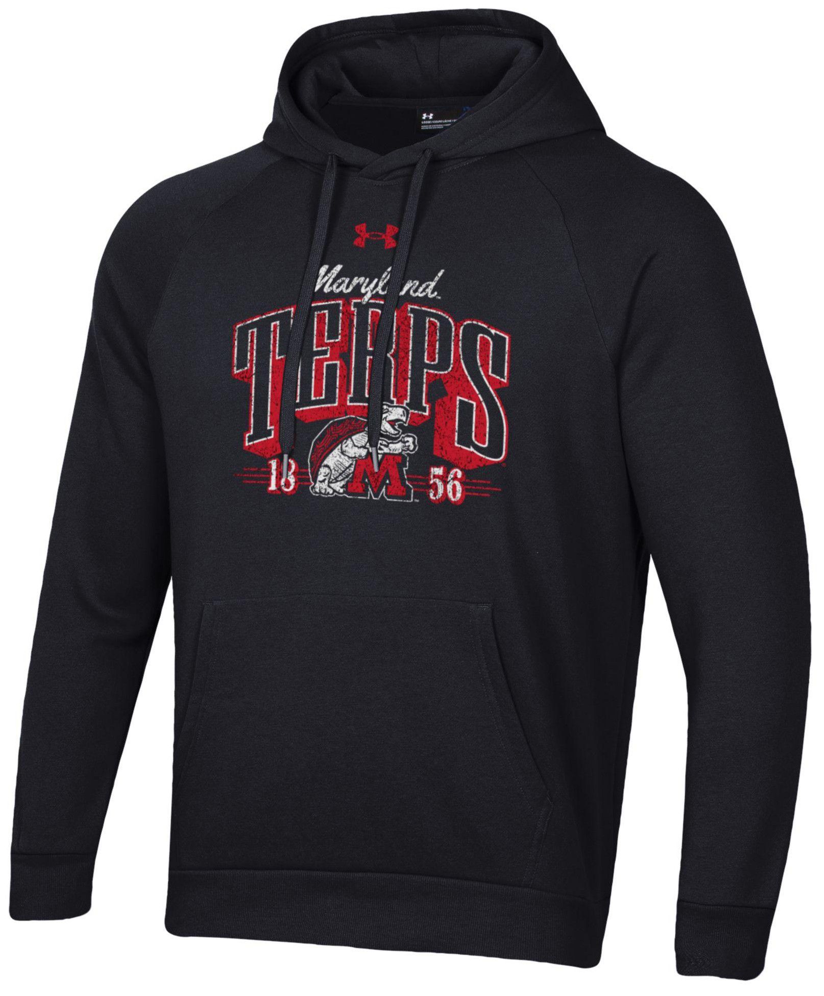 Under Armour Men's Maryland Terrapins Black Fleece Pullover Hoodie