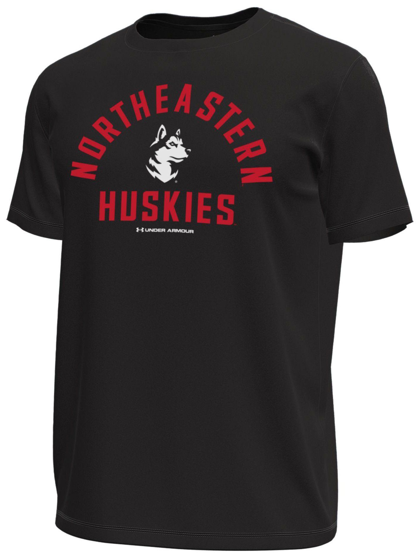 Under Armour Men's Northeastern Huskies Black Tech Stretch T-Shirt