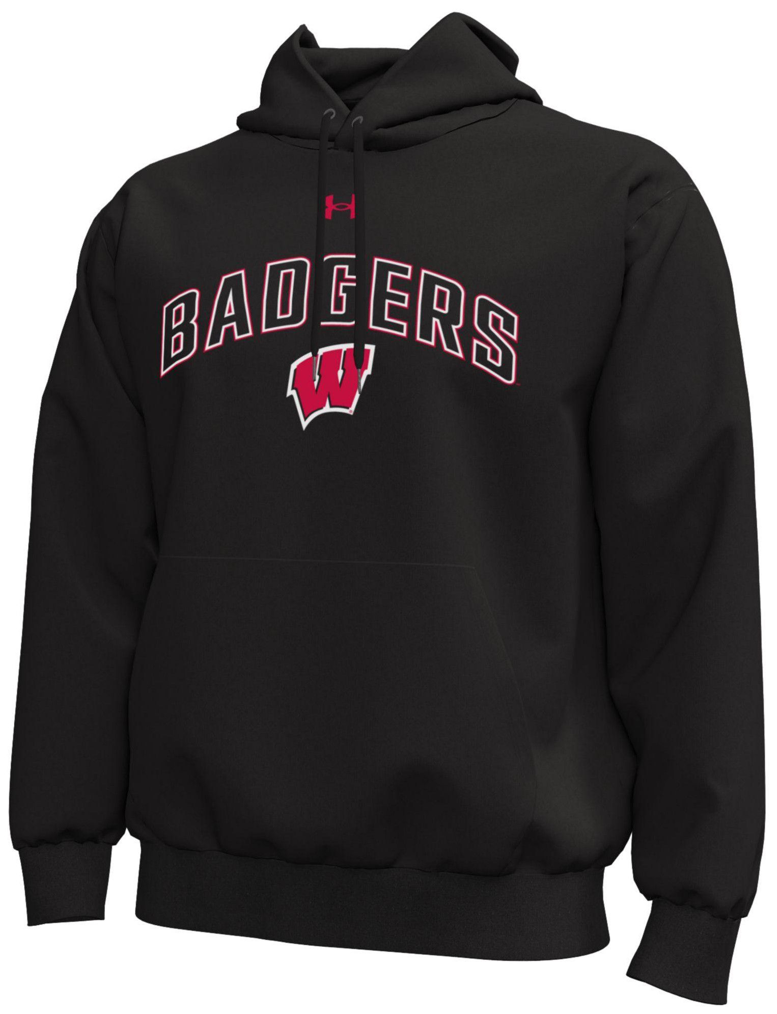 Under Armour Men's Wisconsin Badgers Black Icon Hoodie