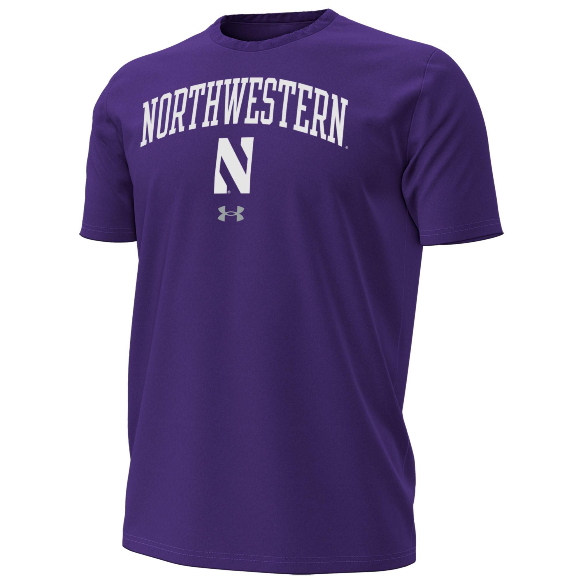 Under Armour Men's Northwestern Wildcats Performance Cotton Purple T-Shirt