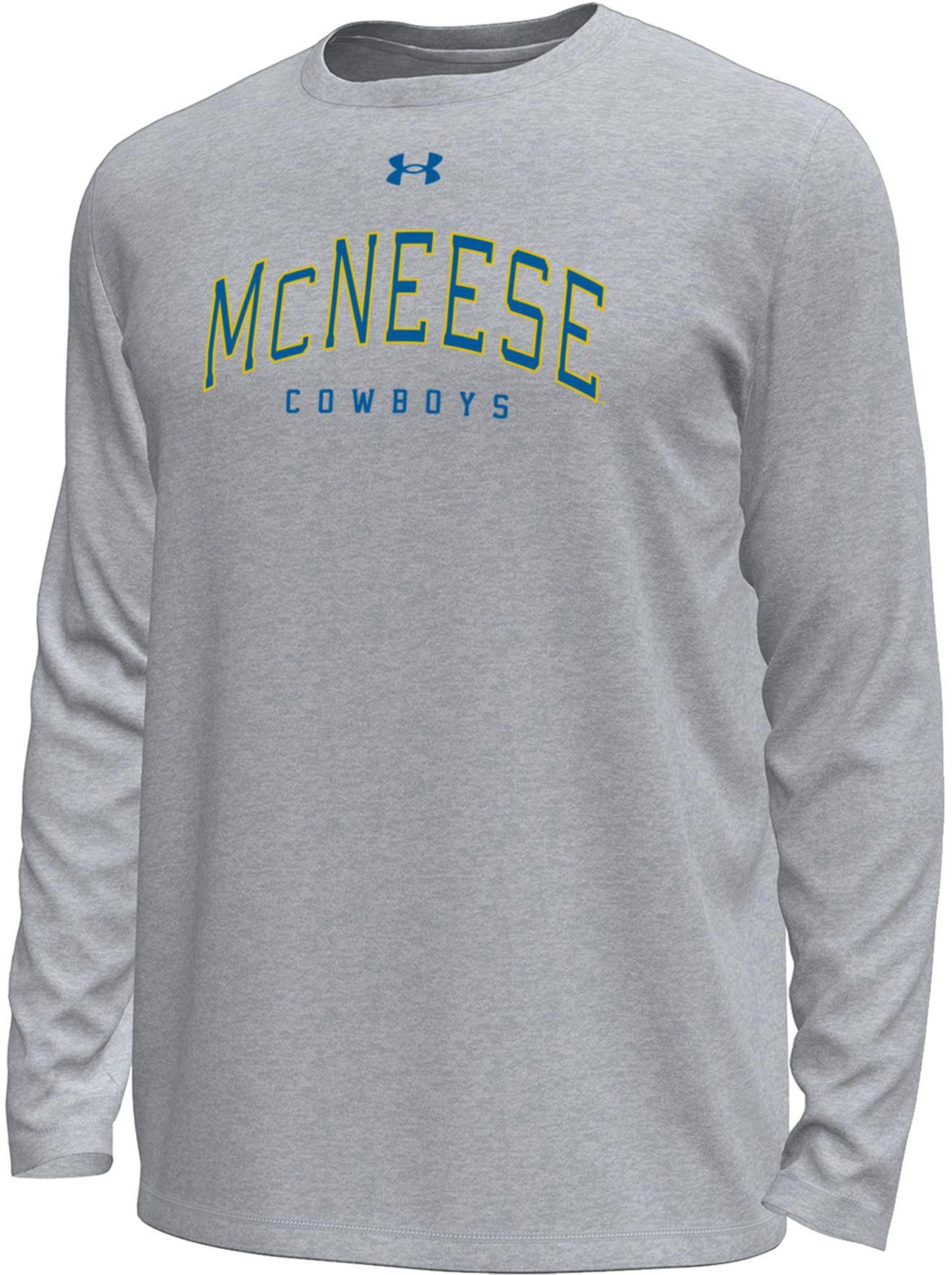 Under Armour Men's McNeese State Cowboys Grey Tech Long Sleeve Shirt
