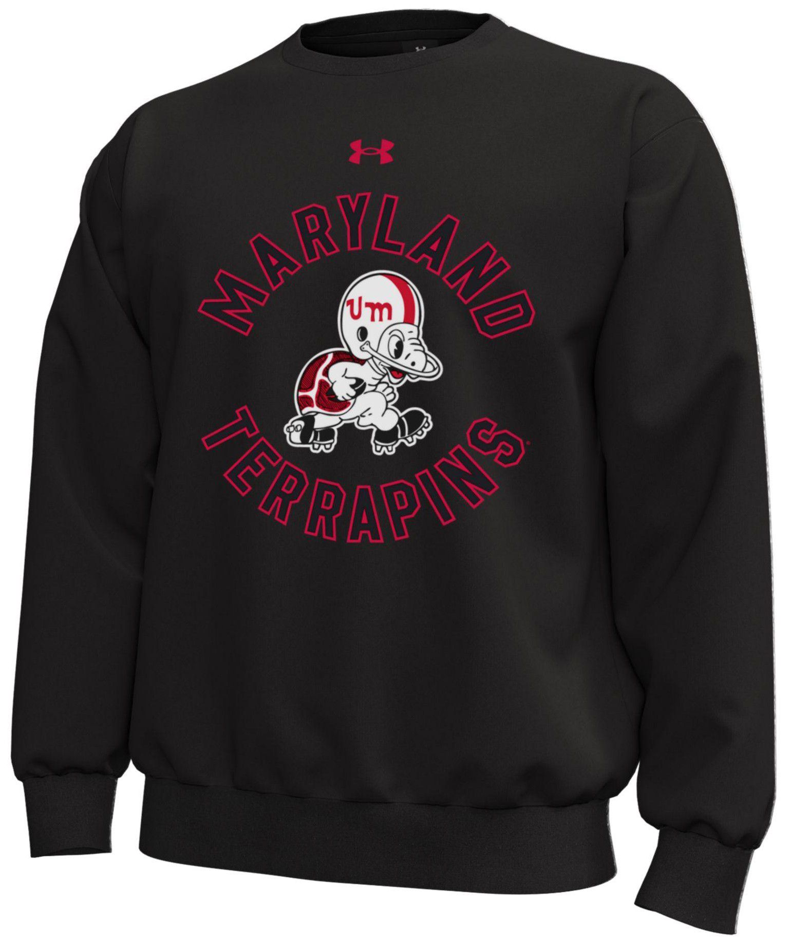 Under Armour Men's Maryland Terrapins Black Coach Locksley Crewneck Sweatshirt