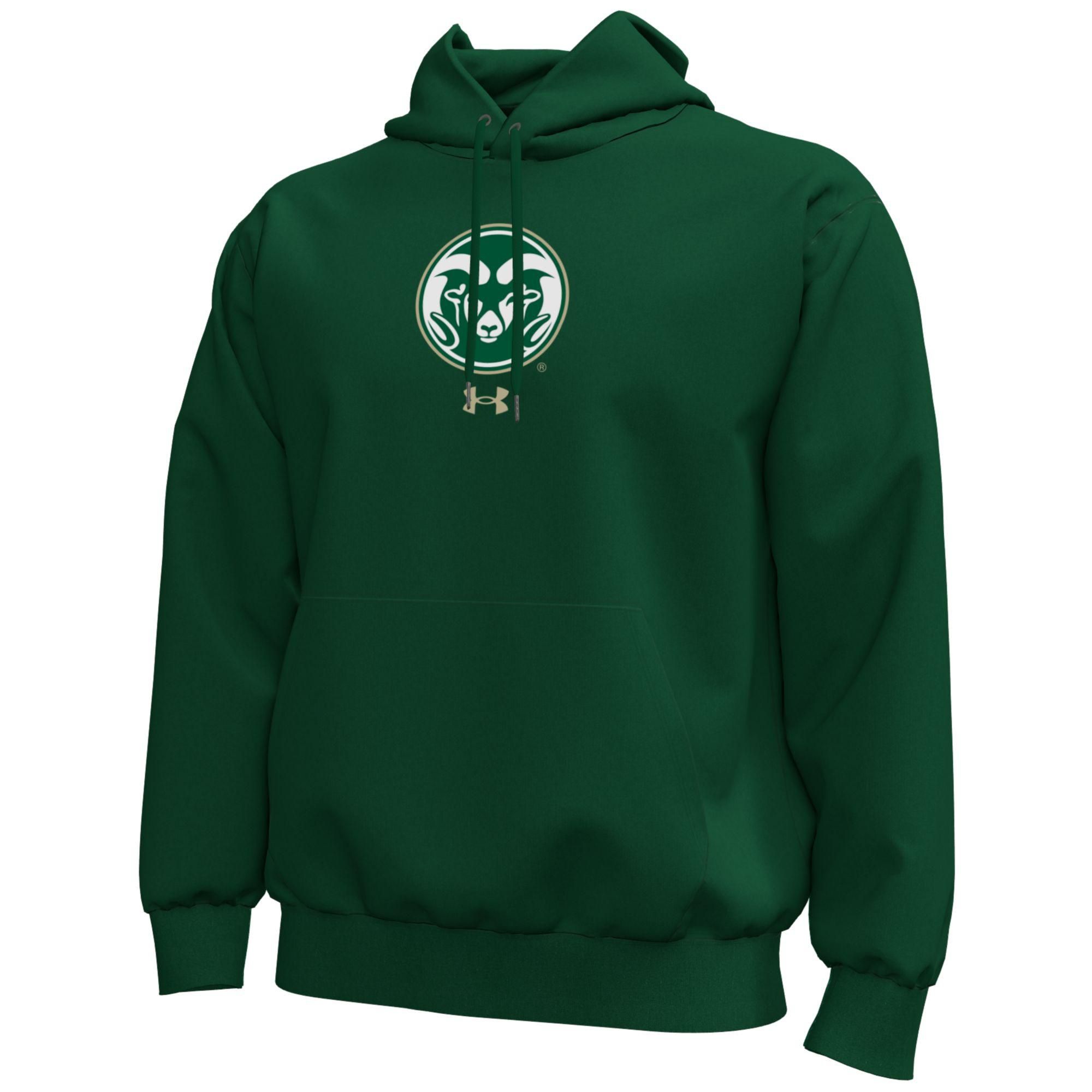 Under Armour Men's Colorado State Rams Icon Fleece Green Hoodie
