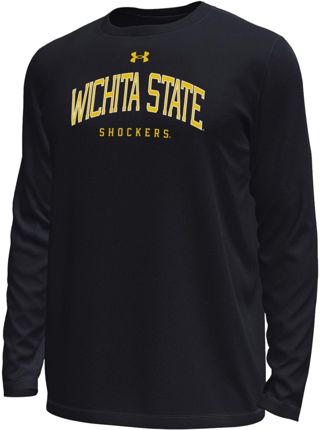Under Armour Men's Wichita State Shockers Black Tech Long Sleeve Shirt, XXL