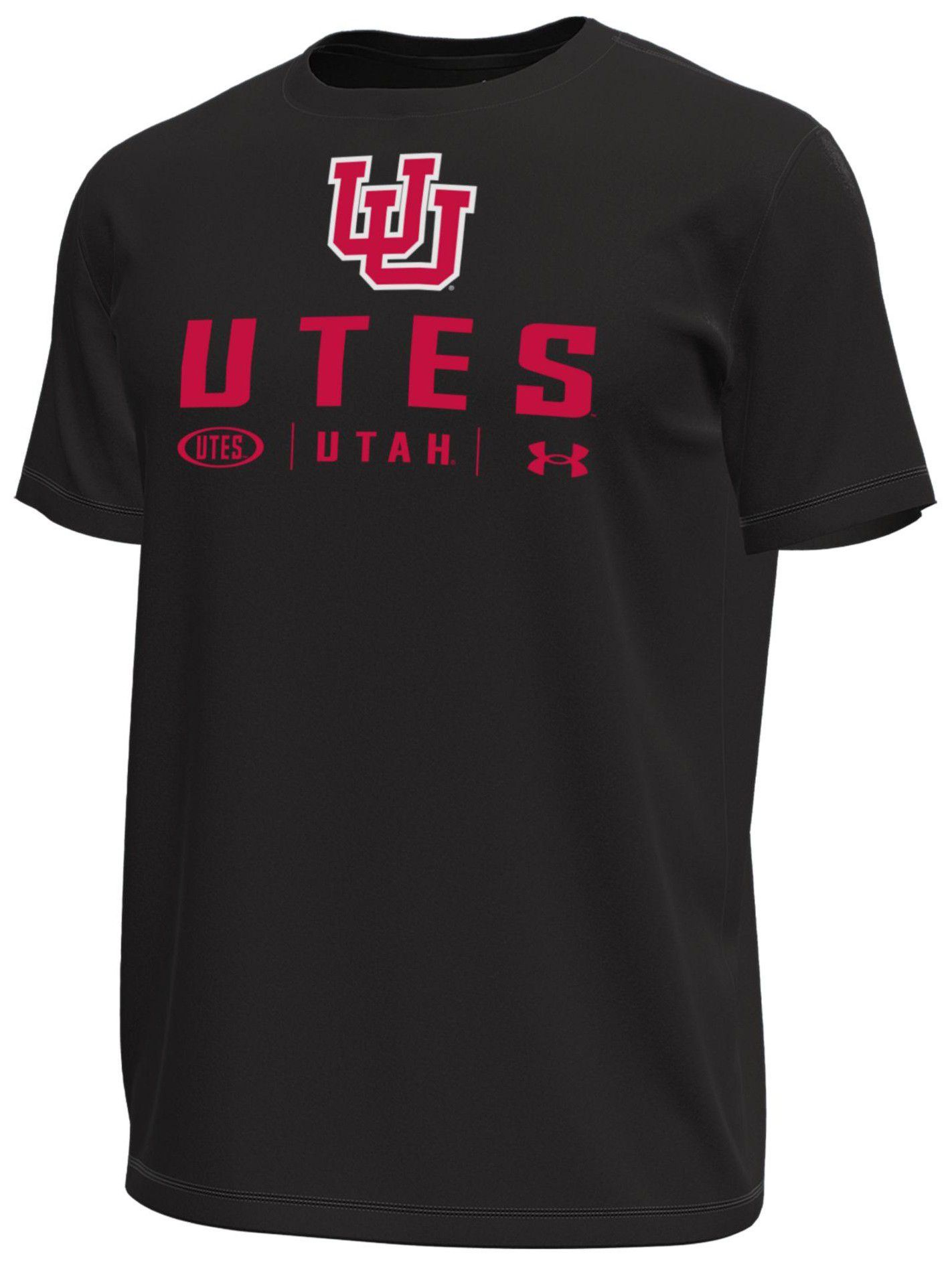 Under Armour Men's Utah Utes Black Tech Stretch T-Shirt