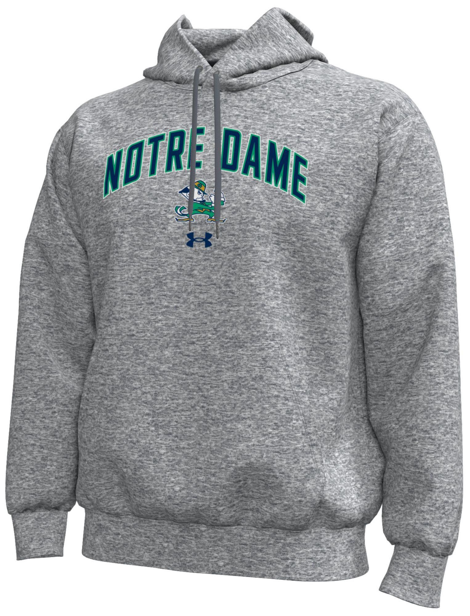 Under Armour Men's Notre Dame Fighting Irish Grey Icon Hoodie