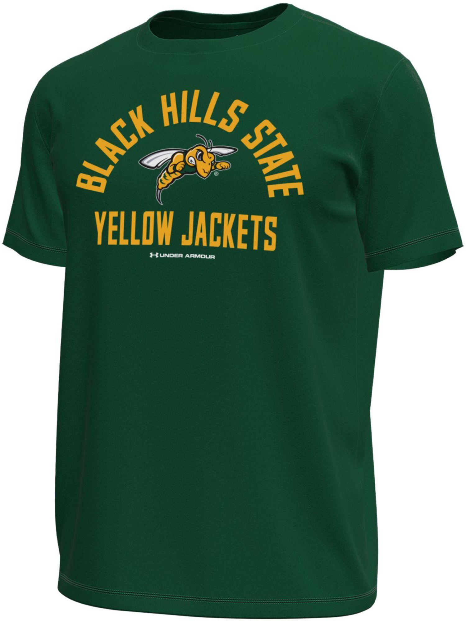 Under Armour Men's Black Hills State Yellow Jackets Green Tech Stretch T-Shirt