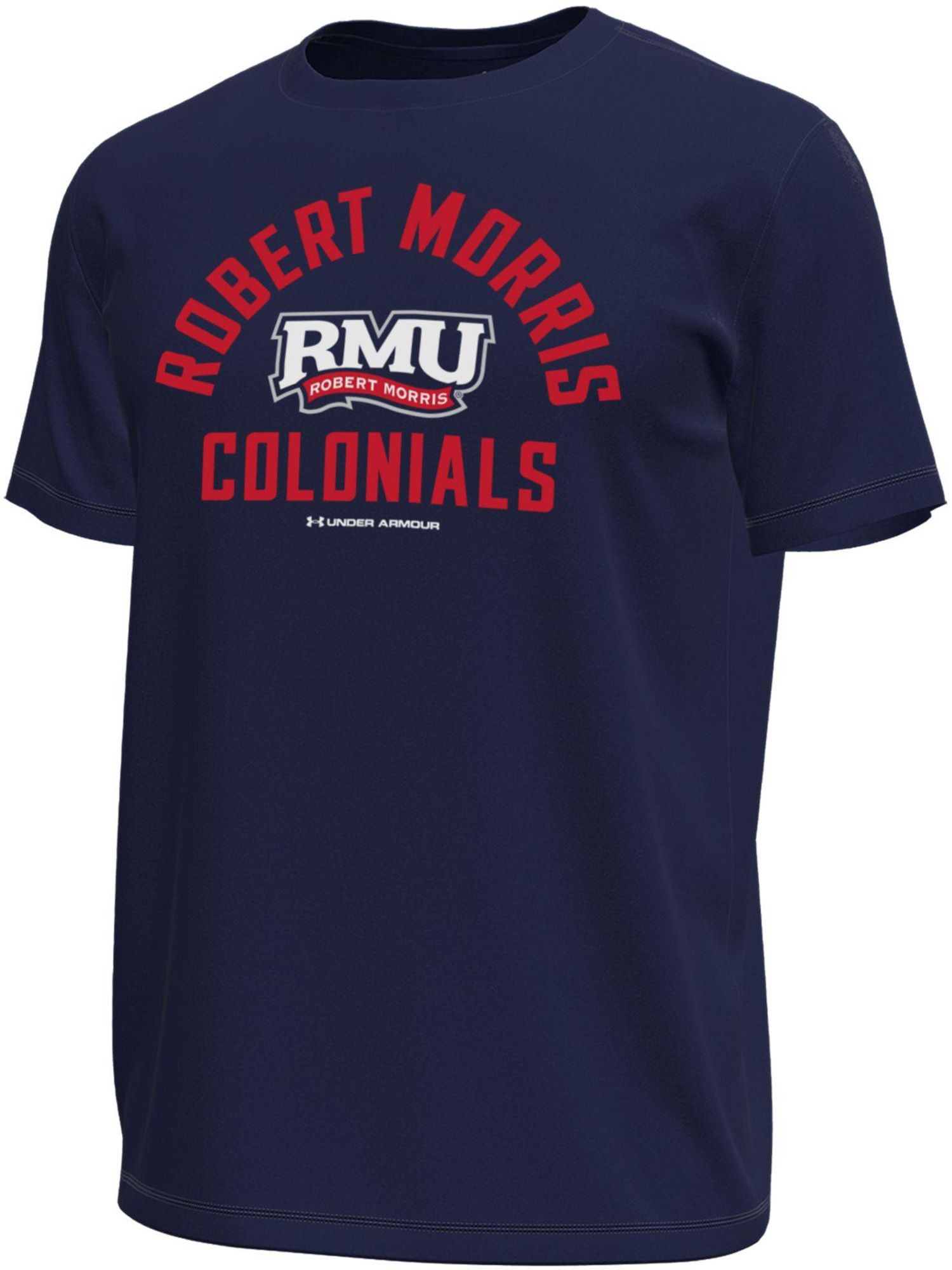 Under Armour Men's Robert Morris Colonials Navy Tech Stretch T-Shirt