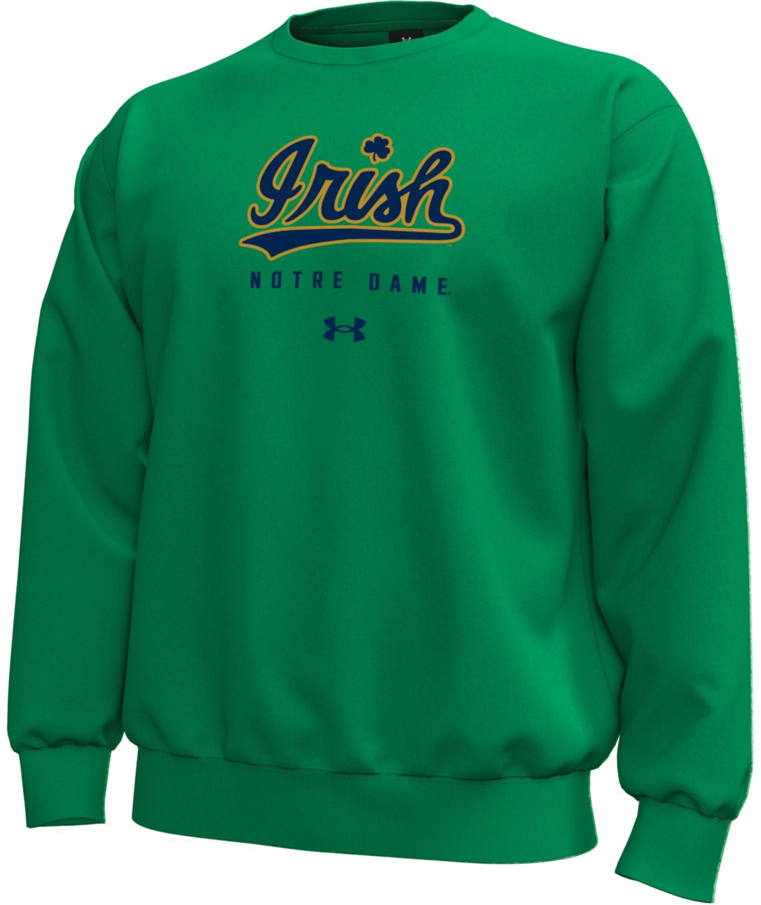 Under Armour Men's Notre Dame Fighting Irish Icon Fleece Crewneck Sweatshirt
