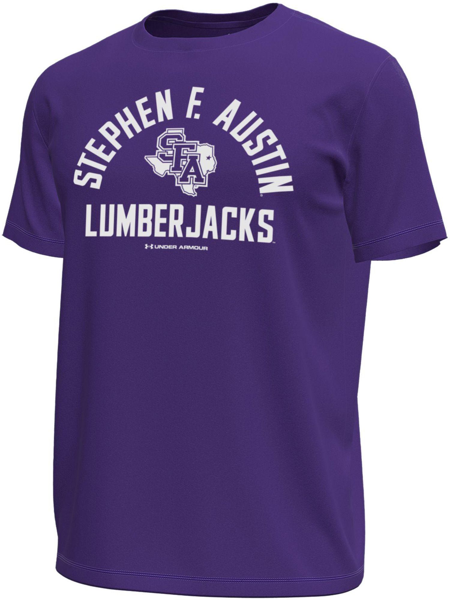 Under Armour Men's Stephen F. Austin Lumberjacks Purple Tech Stretch T-Shirt, Medium