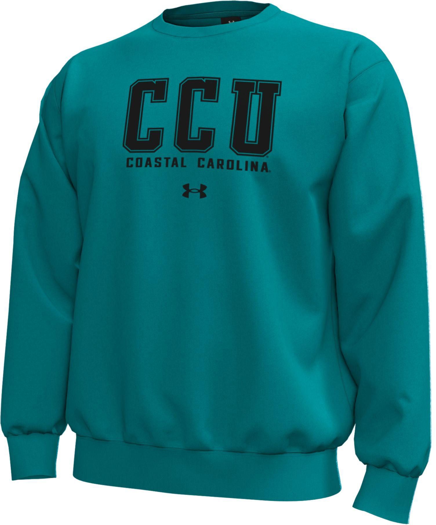 Under Armour Men's Coastal Carolina Chanticleers Icon Fleece Crewneck Sweatshirt