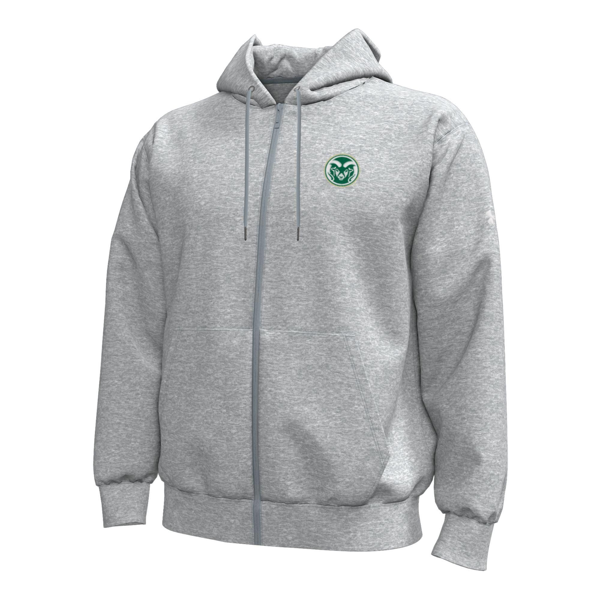Under Armour Men's Colorado State Rams Icon Fleece Full-Zip Grey Hoodie