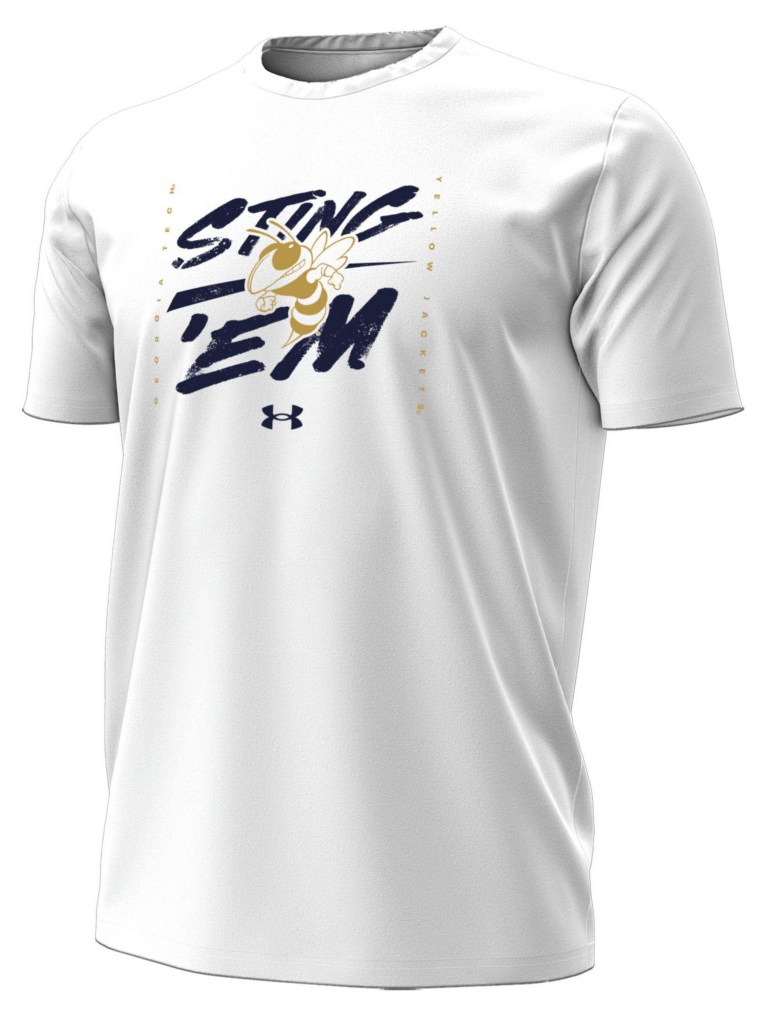 Under Armour Men's Georgia Tech Yellow Jackets White Sting Em T-Shirt