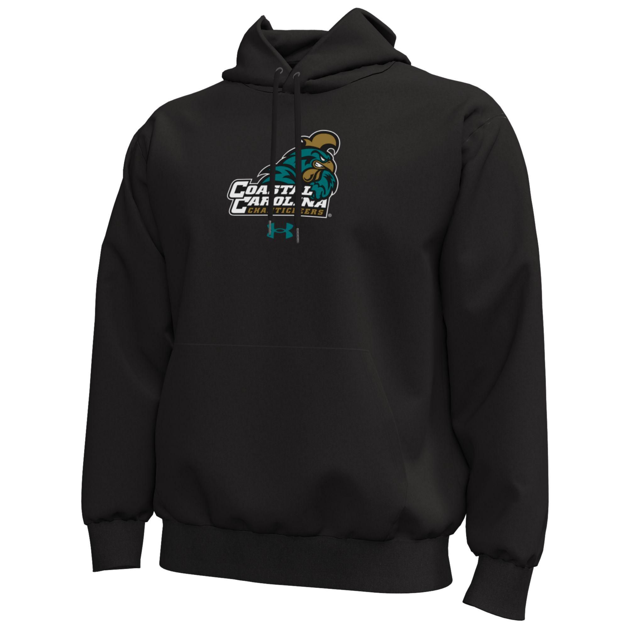 Under Armour Men's Coastal Carolina Chanticleers Black Icon Fleece Hoodie
