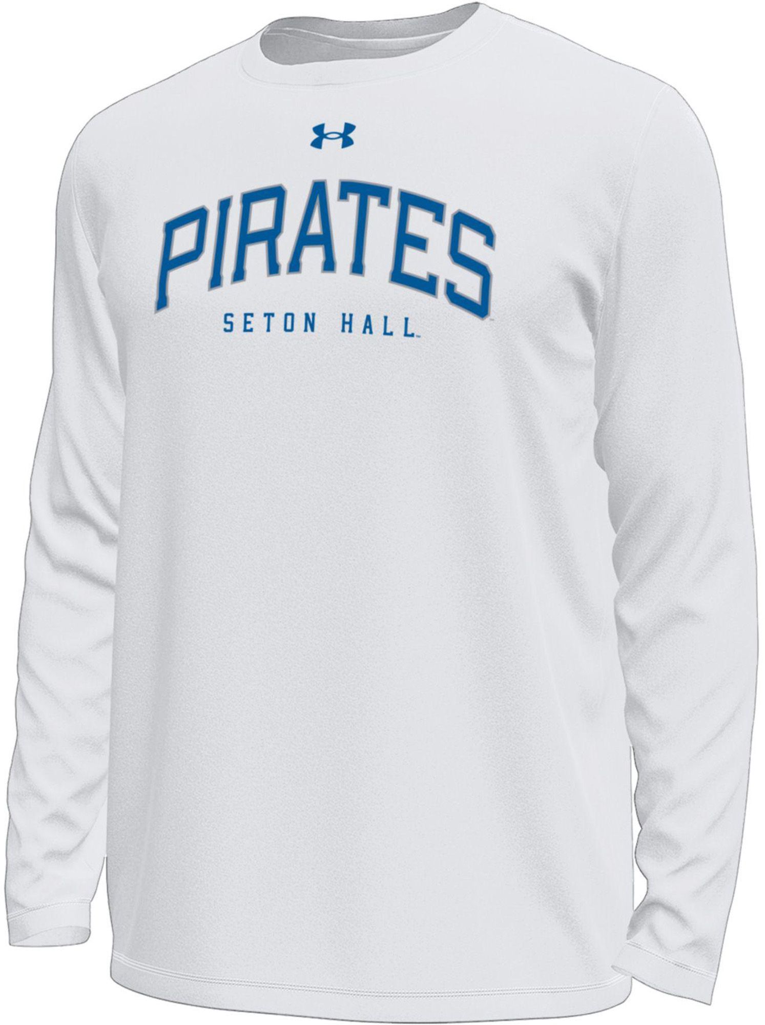 Under Armour Men's Seton Hall Seton Hall Pirates White Tech Long Sleeve Shirt