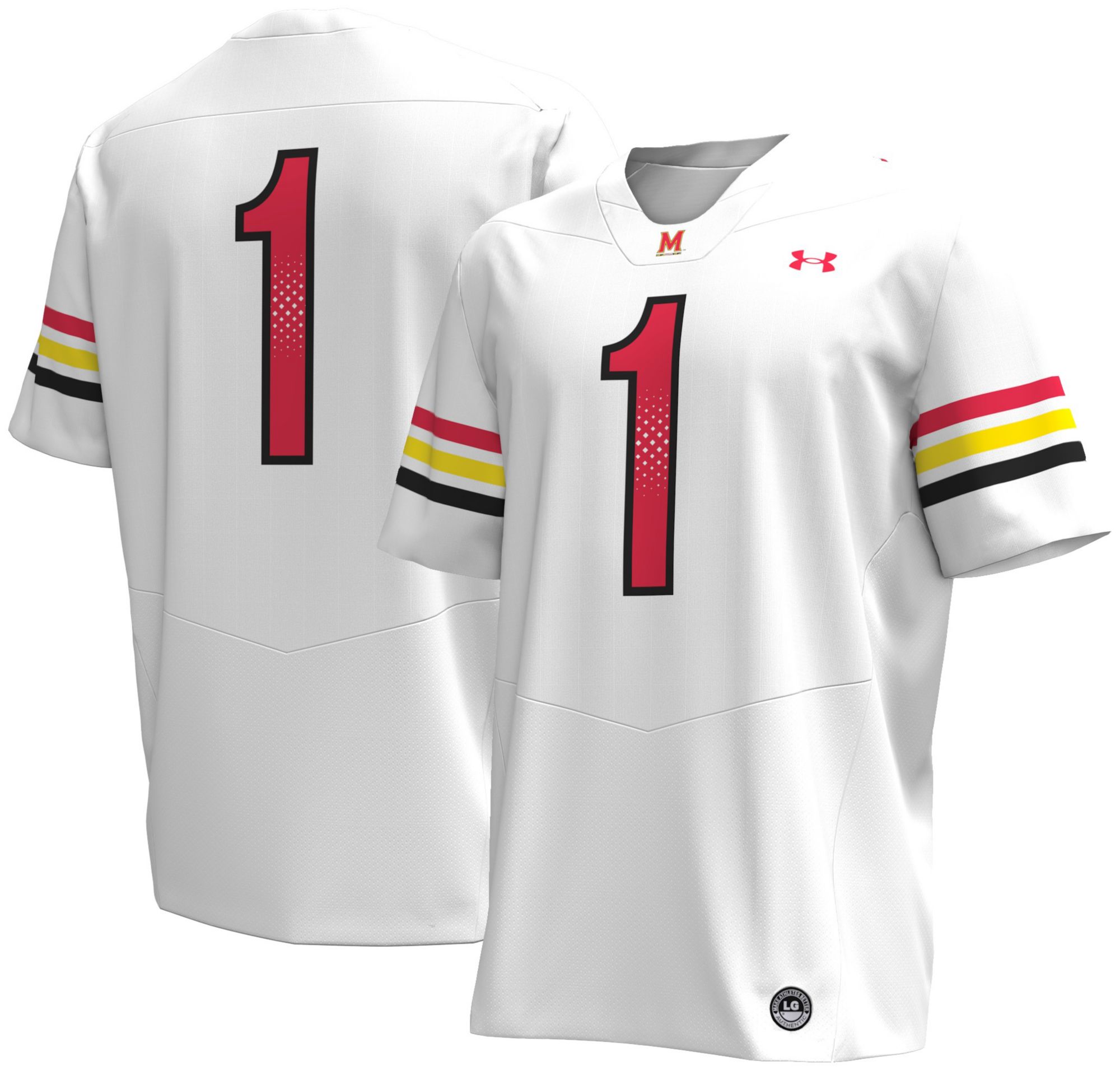 Under Armour Men's Maryland Terrapins White Replica Jersey