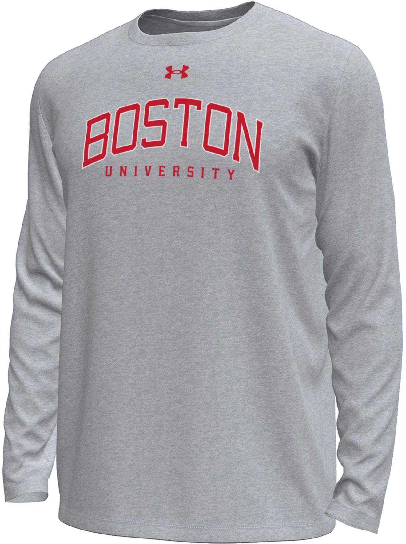 Under Armour Men's Boston Terriers Grey Tech Long Sleeve Shirt
