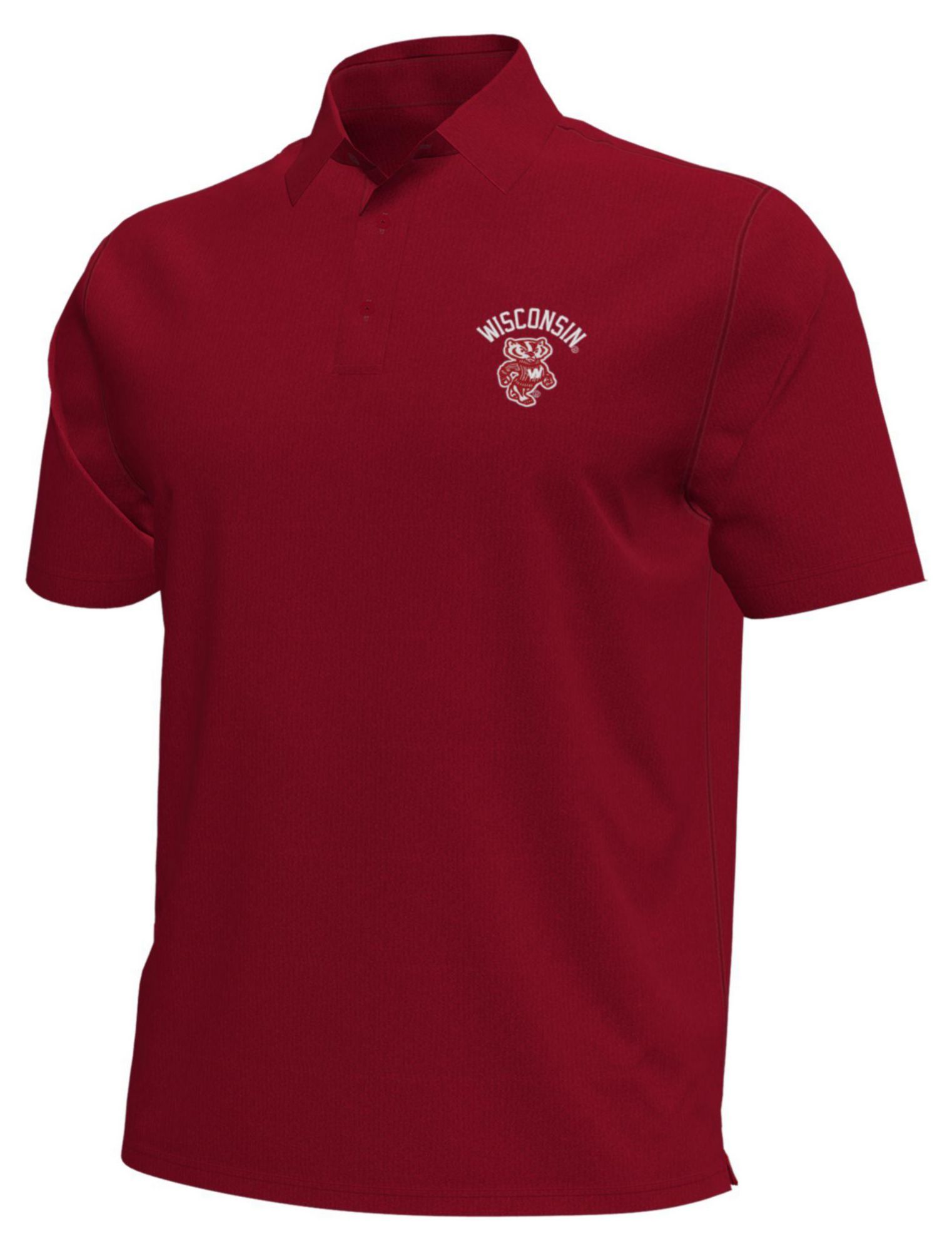 Under Armour Men's Wisconsin Badgers Red Sideline Polo